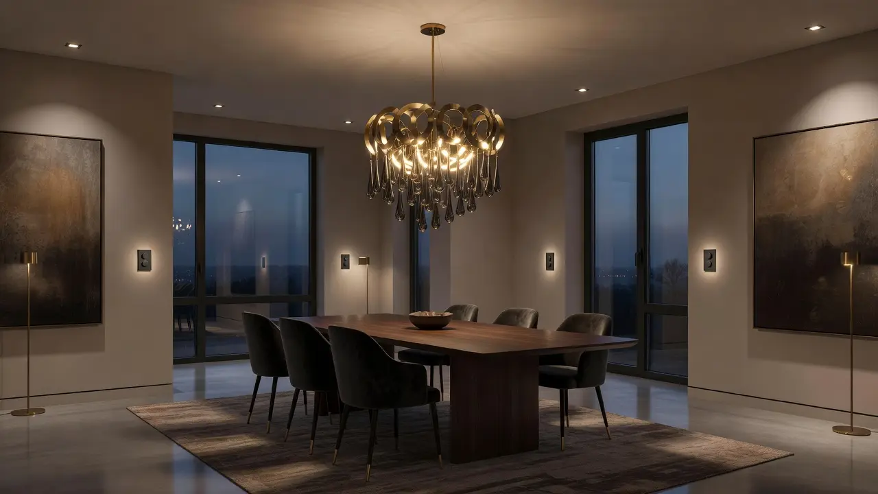 Modern Dining Room Ideas with Statement Chandelier