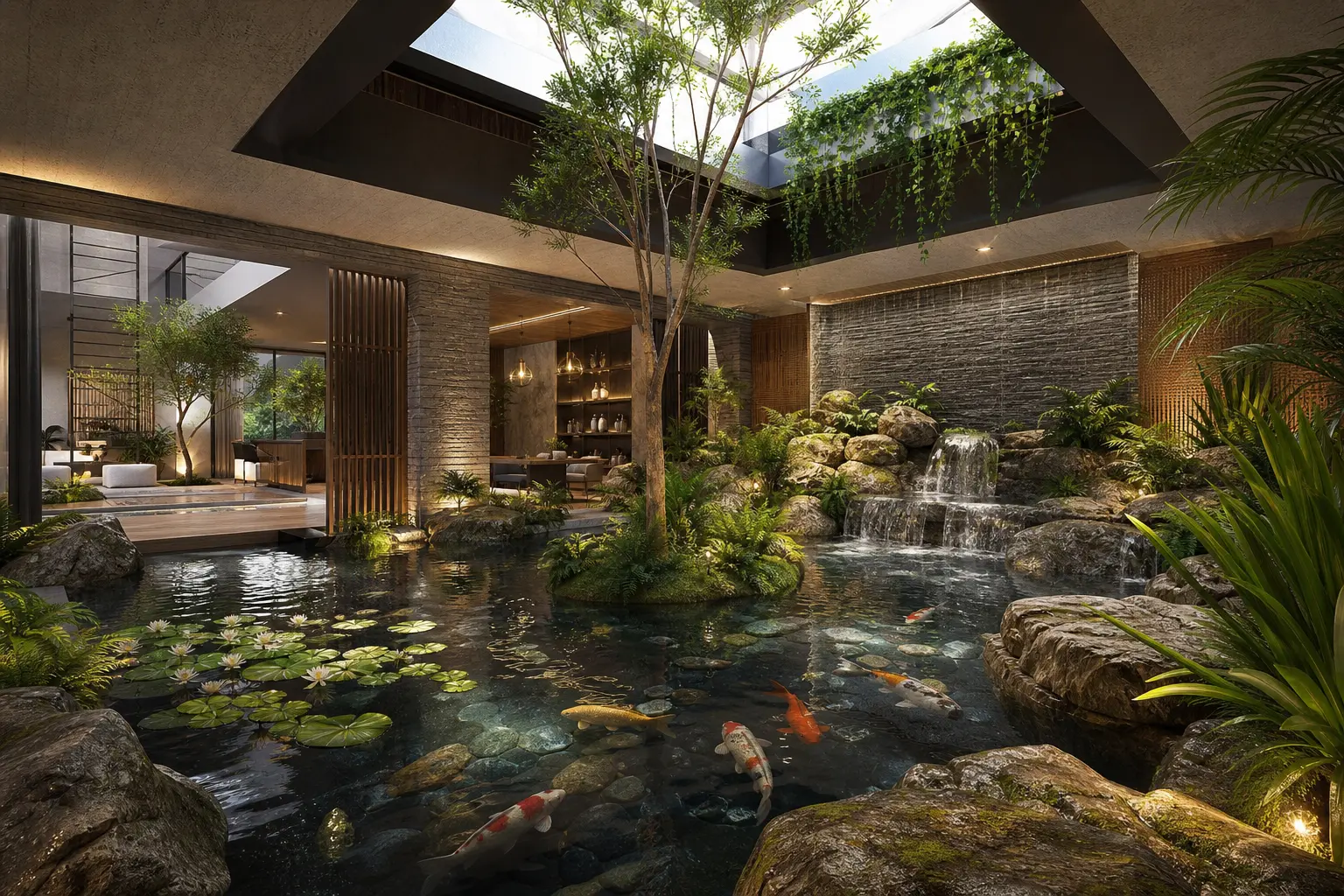 Luxury Indoor Garden Courtyard Ideas