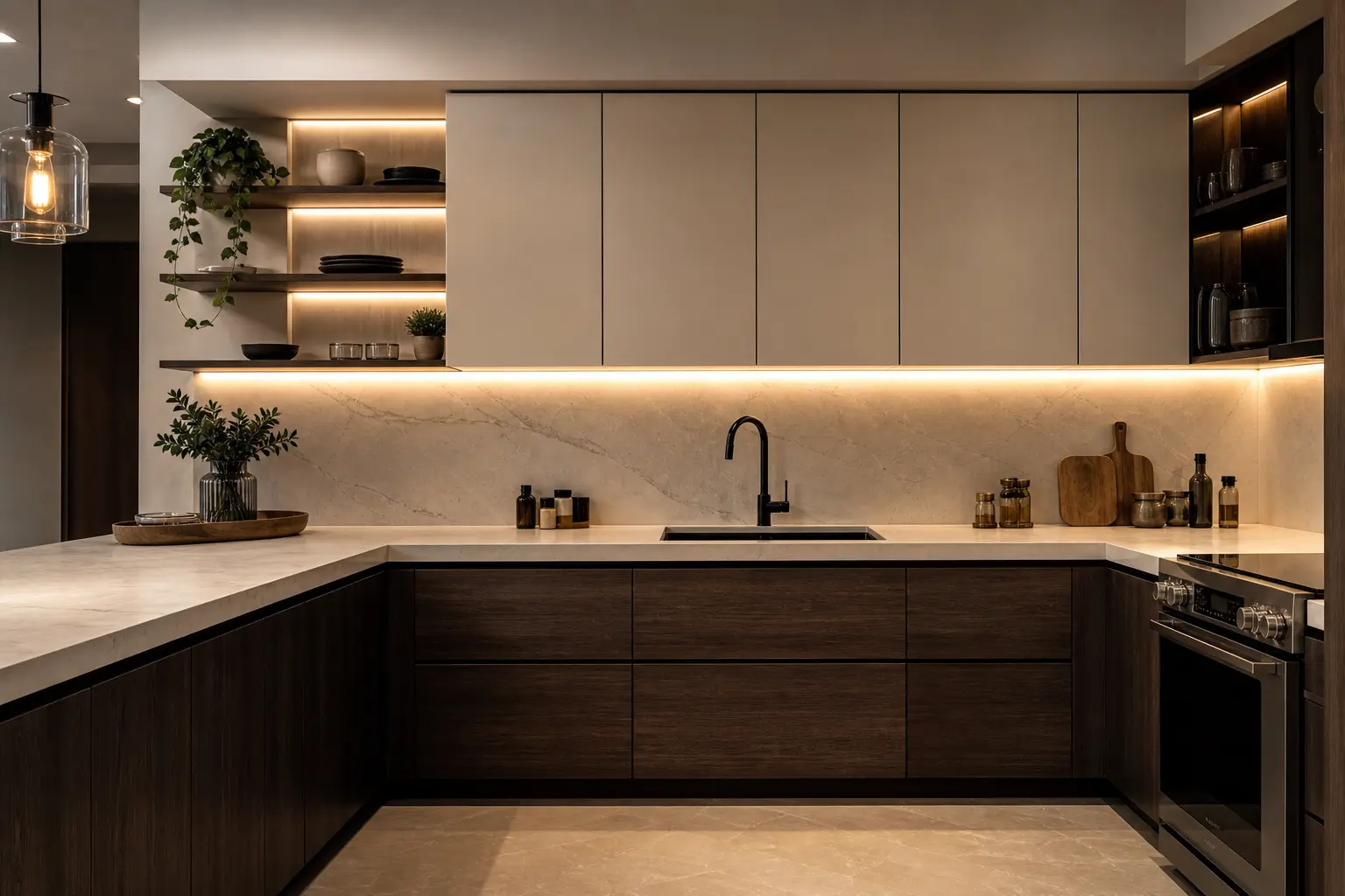 Modern Two Tone Kitchen Cabinet Ideas