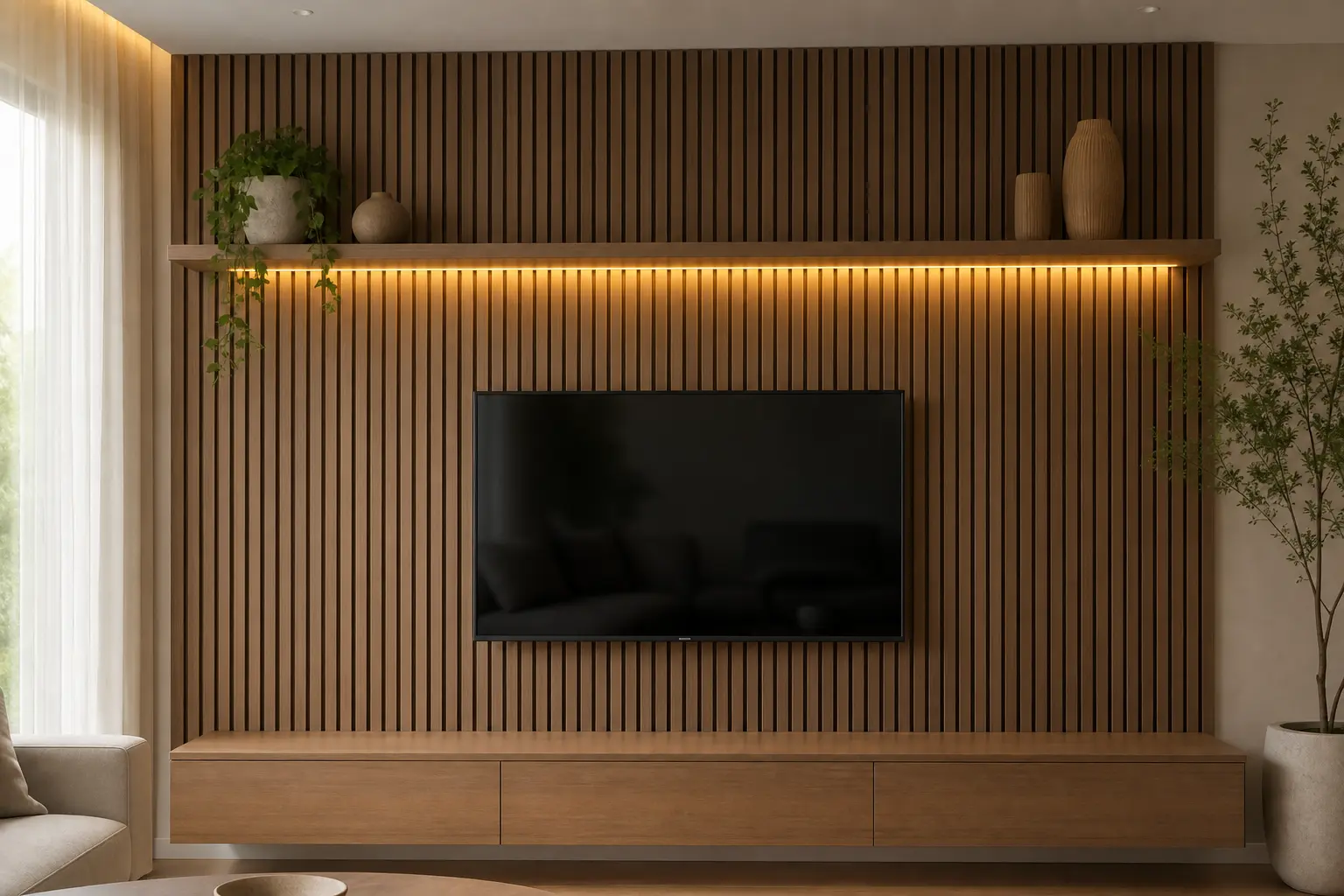 Modern Wooden Slat Wall Decor Ideas