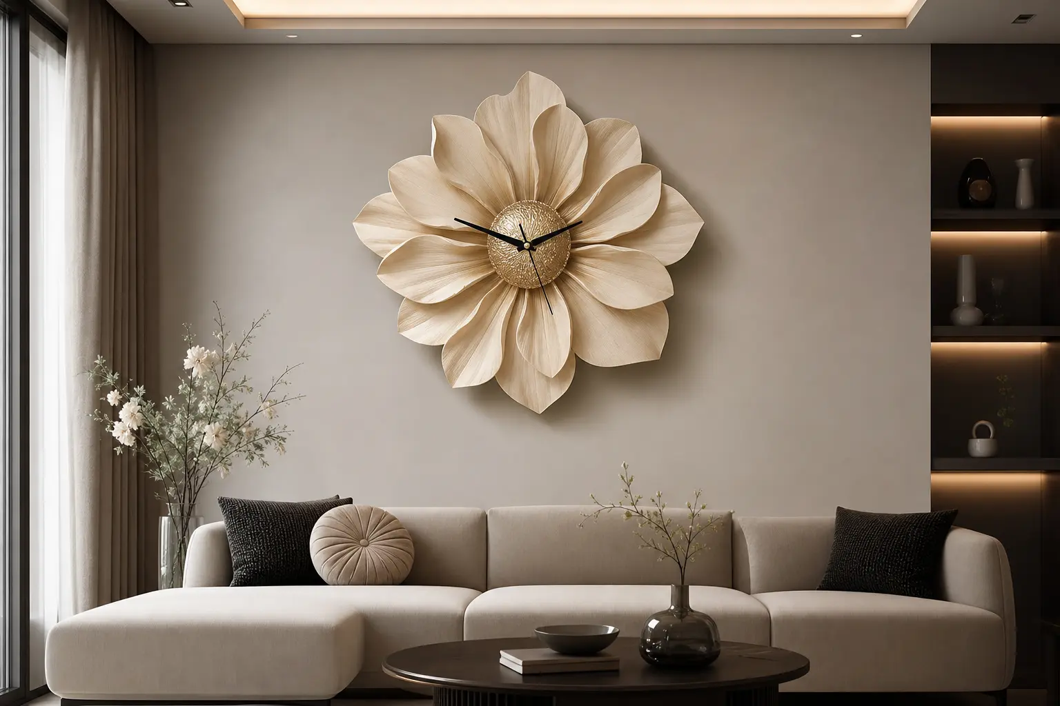 Modern Flower Wall Clock Ideas