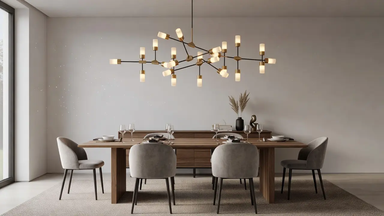 Modern Dining Room Ideas with Statement Chandelier