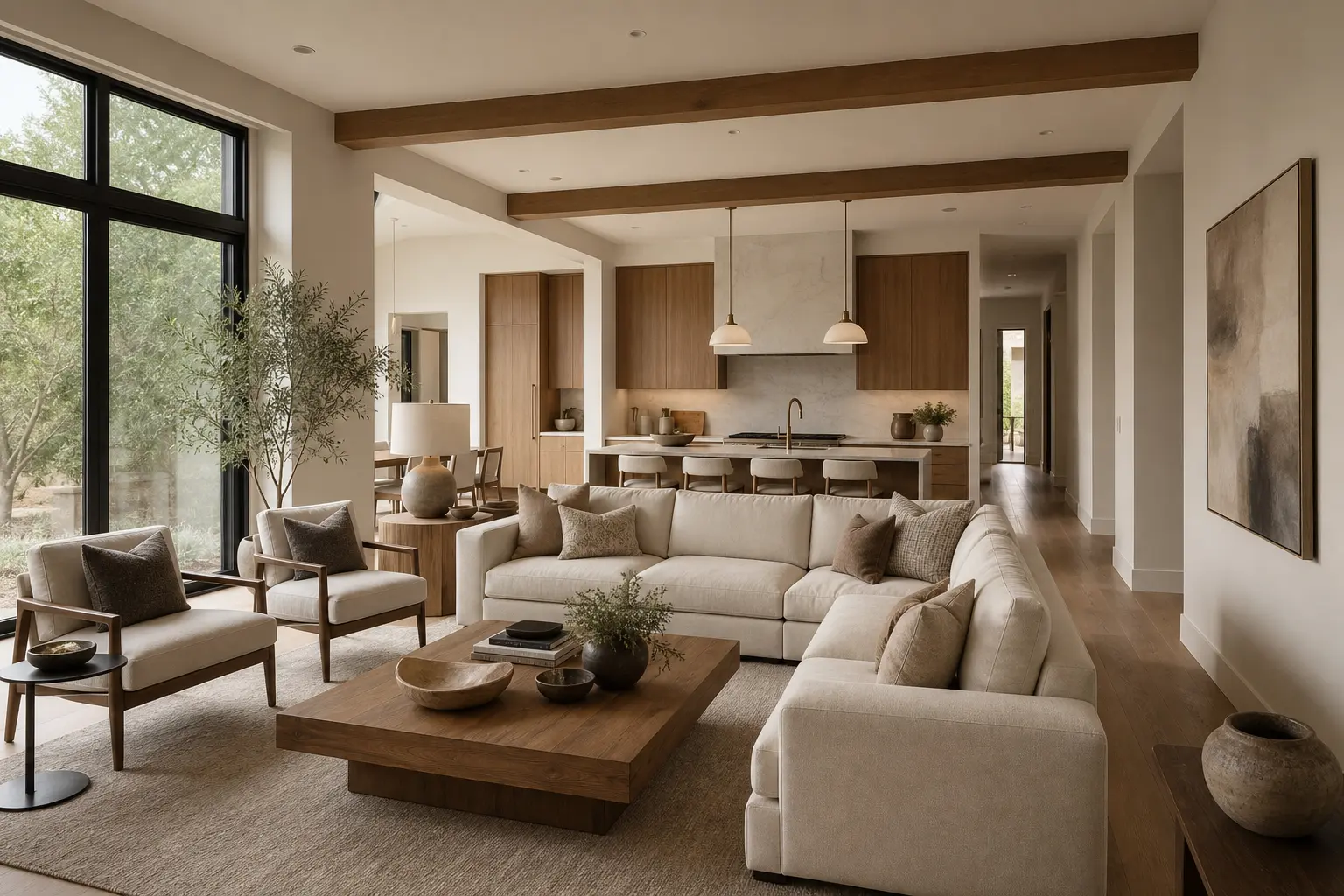 Modern Open Concept Living Room Design Ideas