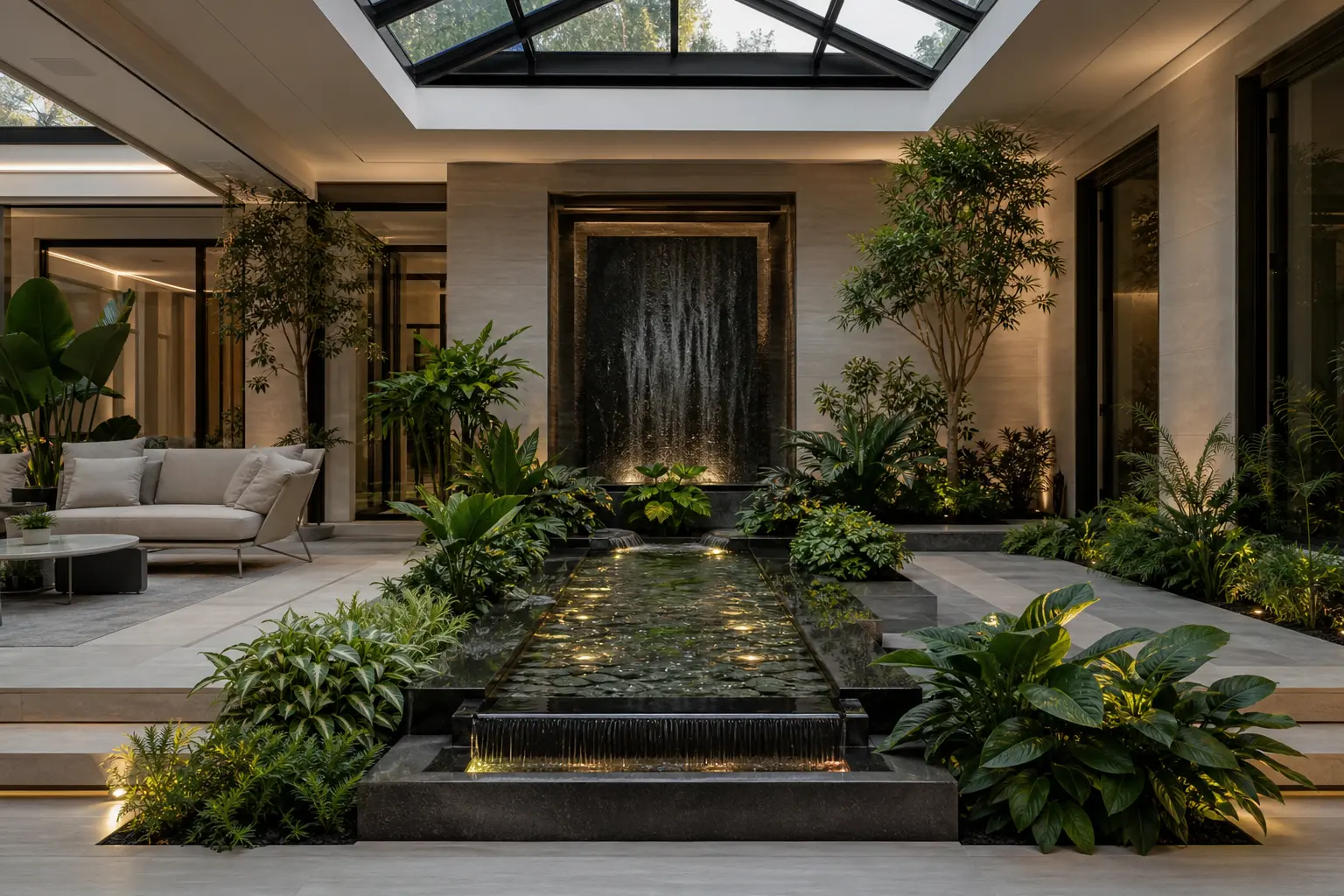 Luxury Indoor Garden Courtyard Ideas