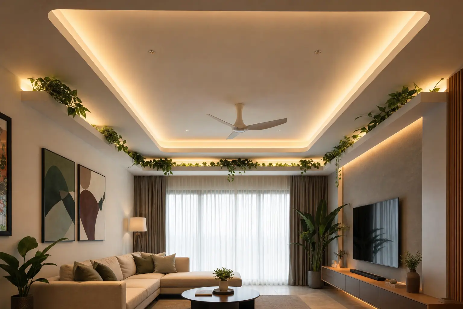 Modern Living Room Ceiling Ideas