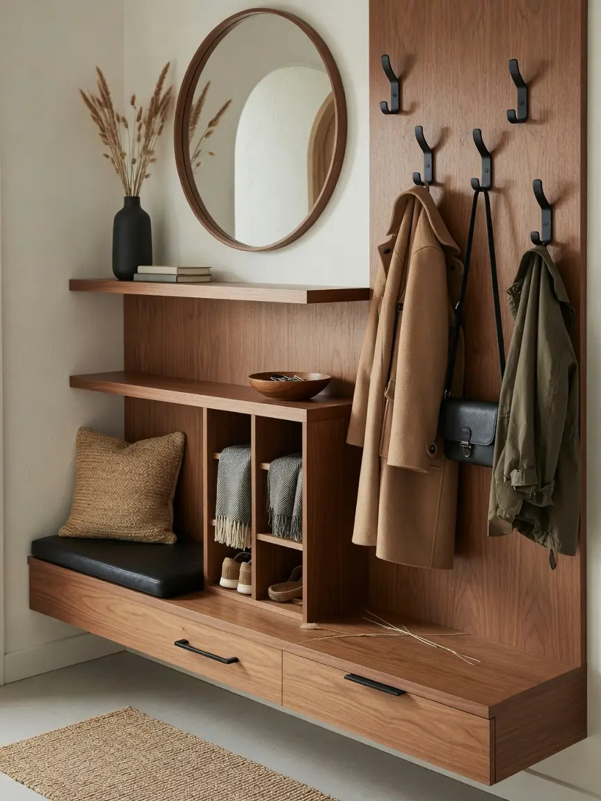 Modern Wooden Entryway Design Ideas
