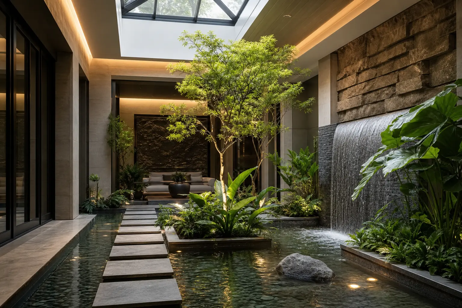 Luxury Indoor Garden Courtyard Ideas