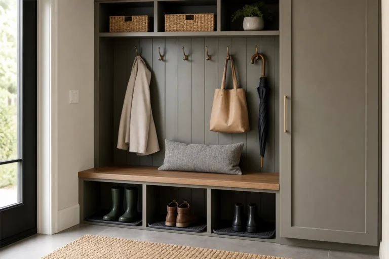 Compact Modern Mudroom and Entryway Bench Ideas