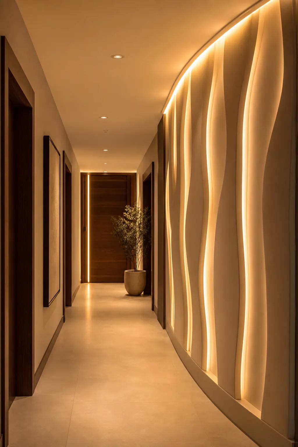 Modern Hallway Accent Wall Ideas