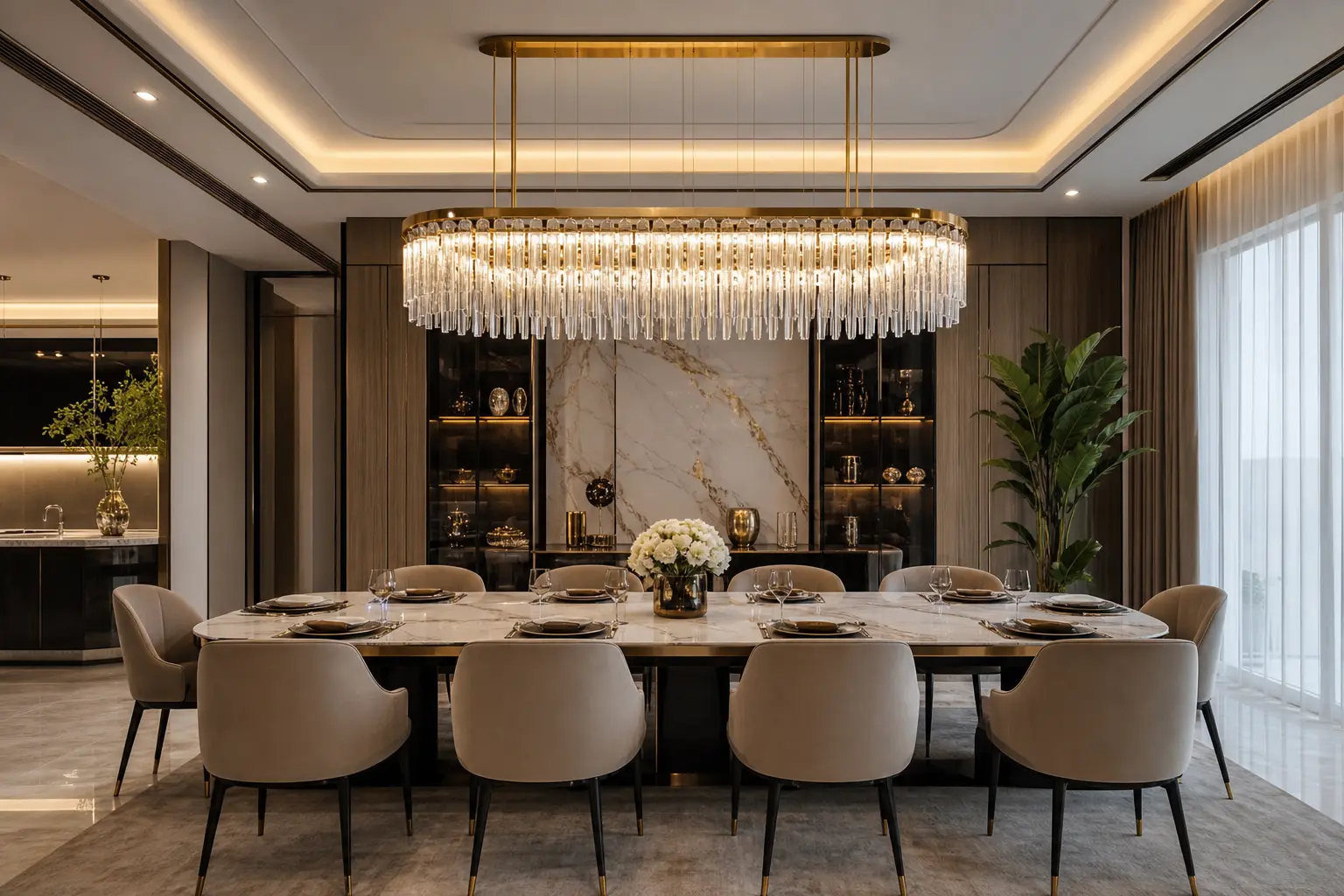 Modern Luxury Dining Room Design Ideas With LED