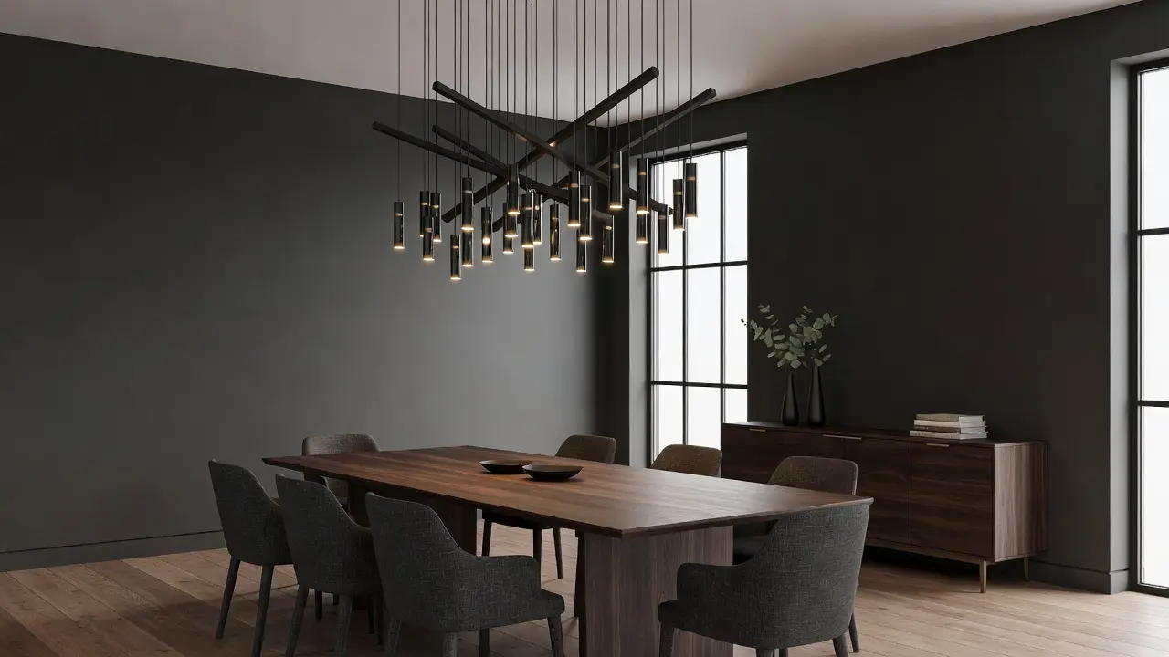 Modern Dining Room Ideas with Statement Chandelier