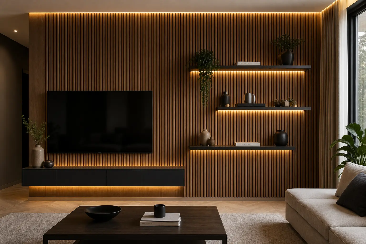 Modern Wooden Slat Wall Decor Ideas
