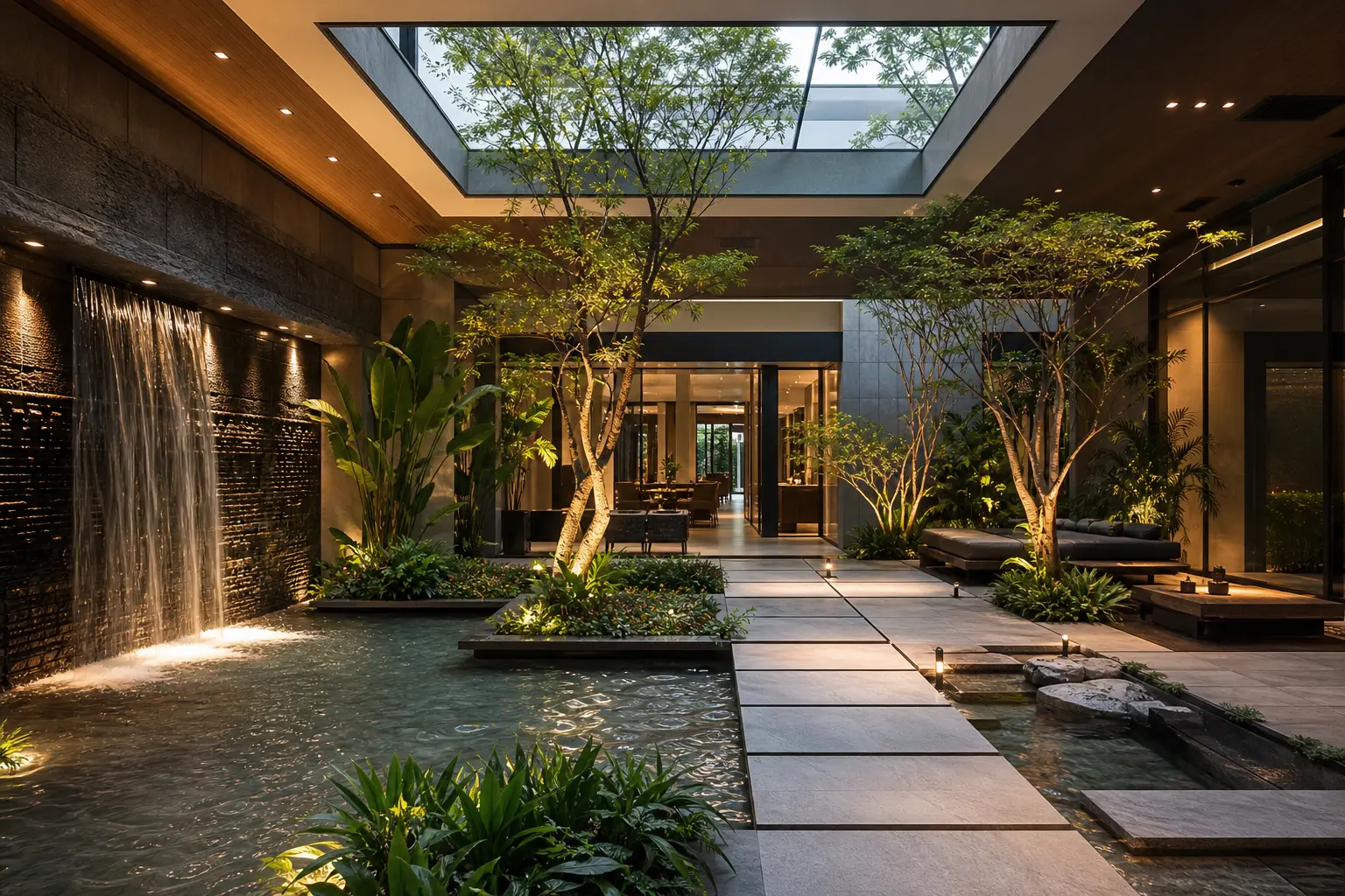 Luxury Indoor Garden Courtyard Ideas