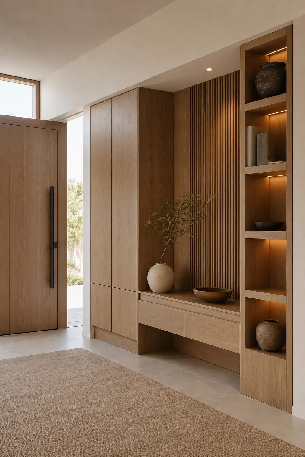 Modern Wooden Entryway Design Ideas