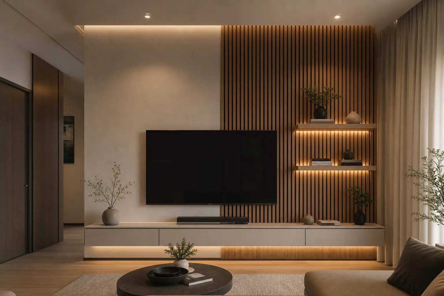 Modern Wooden Slat Wall Decor Ideas