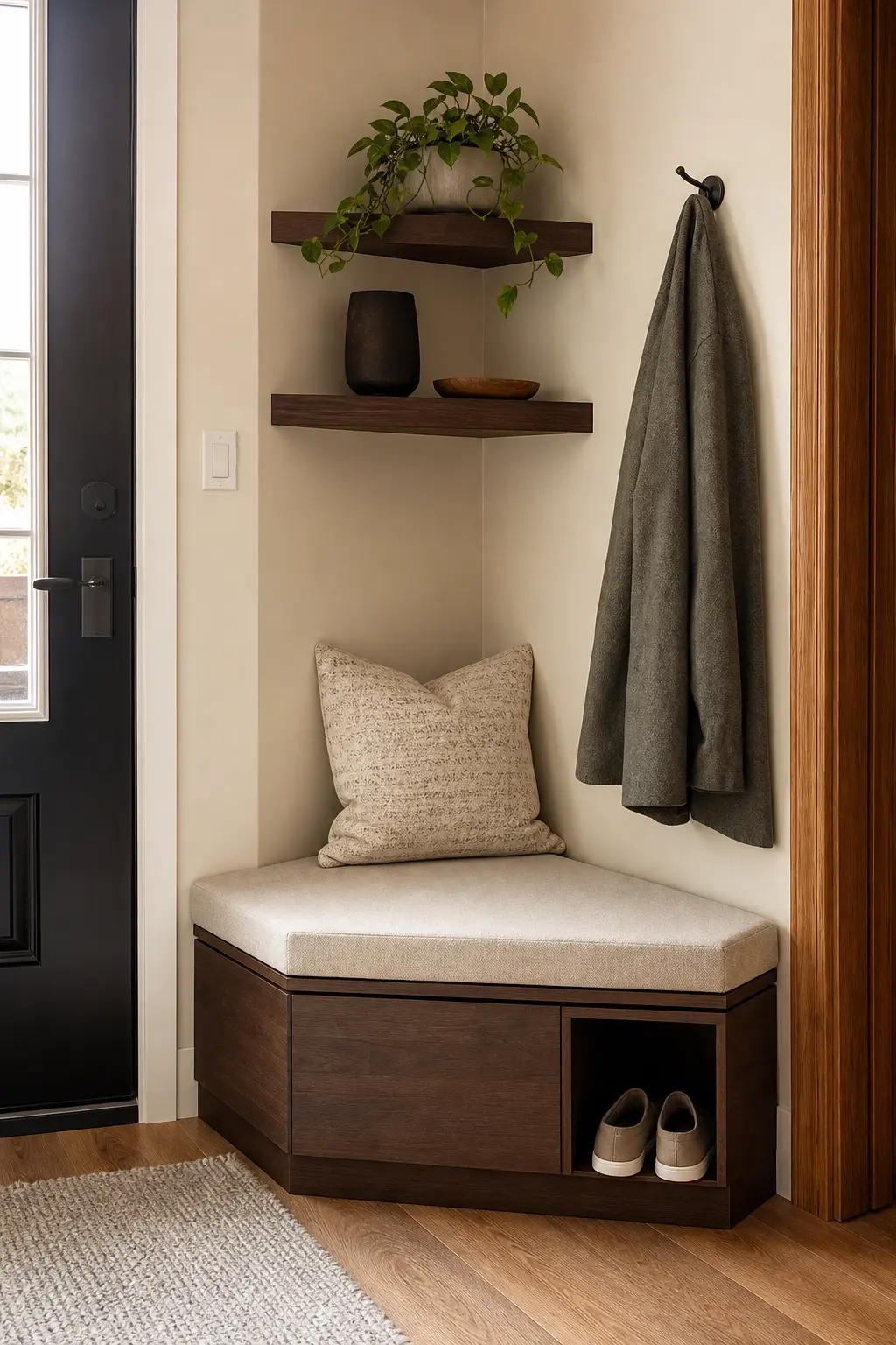 Compact Modern Mudroom and Entryway Bench Ideas
