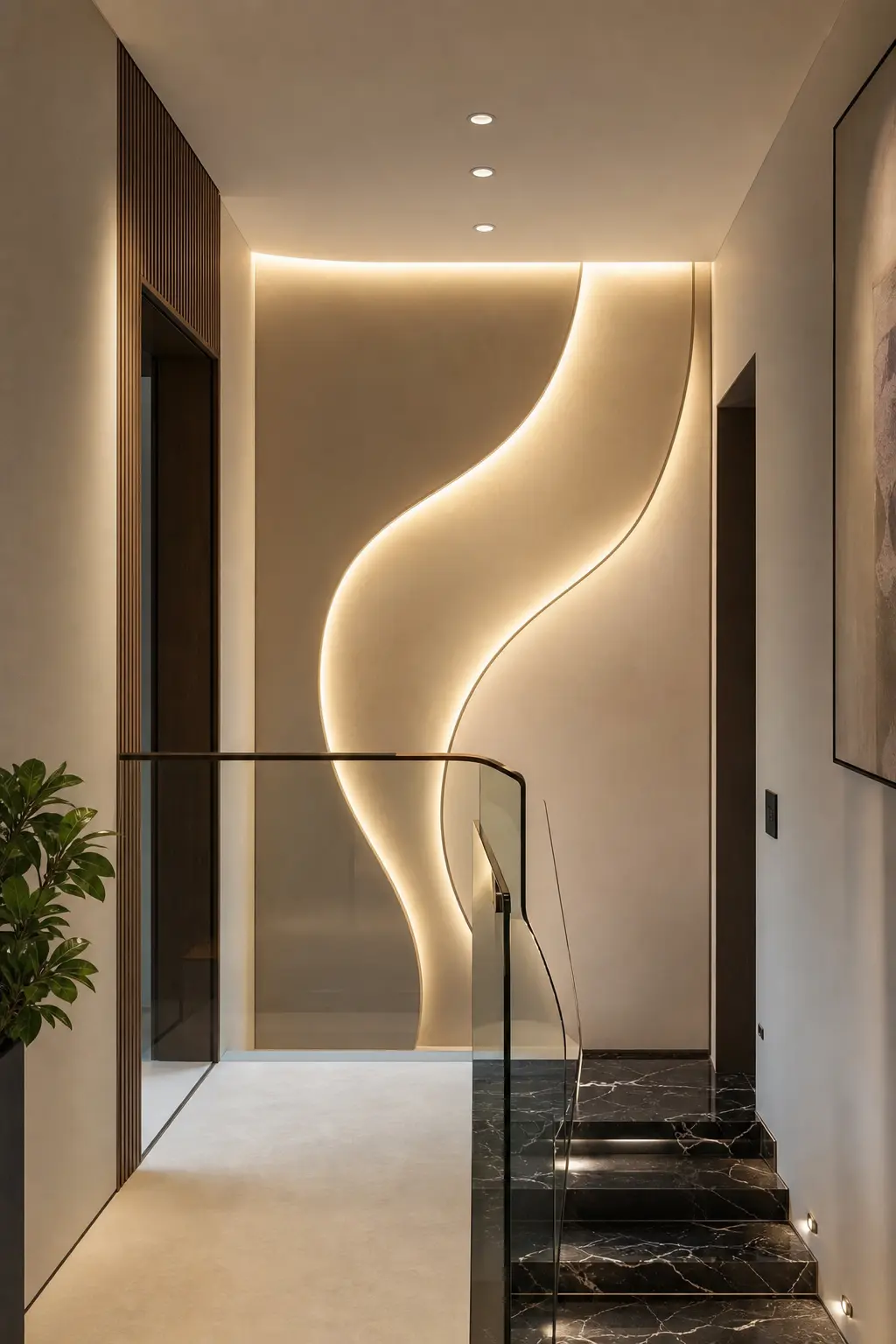 Modern Hallway Accent Wall Ideas