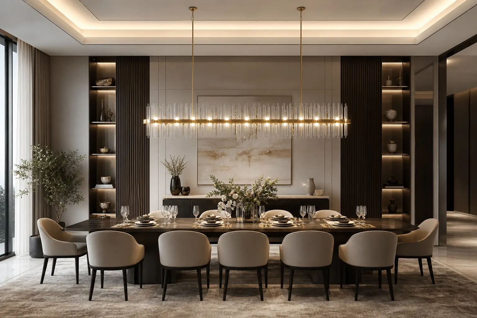 Modern Luxury Dining Room Design Ideas With LED