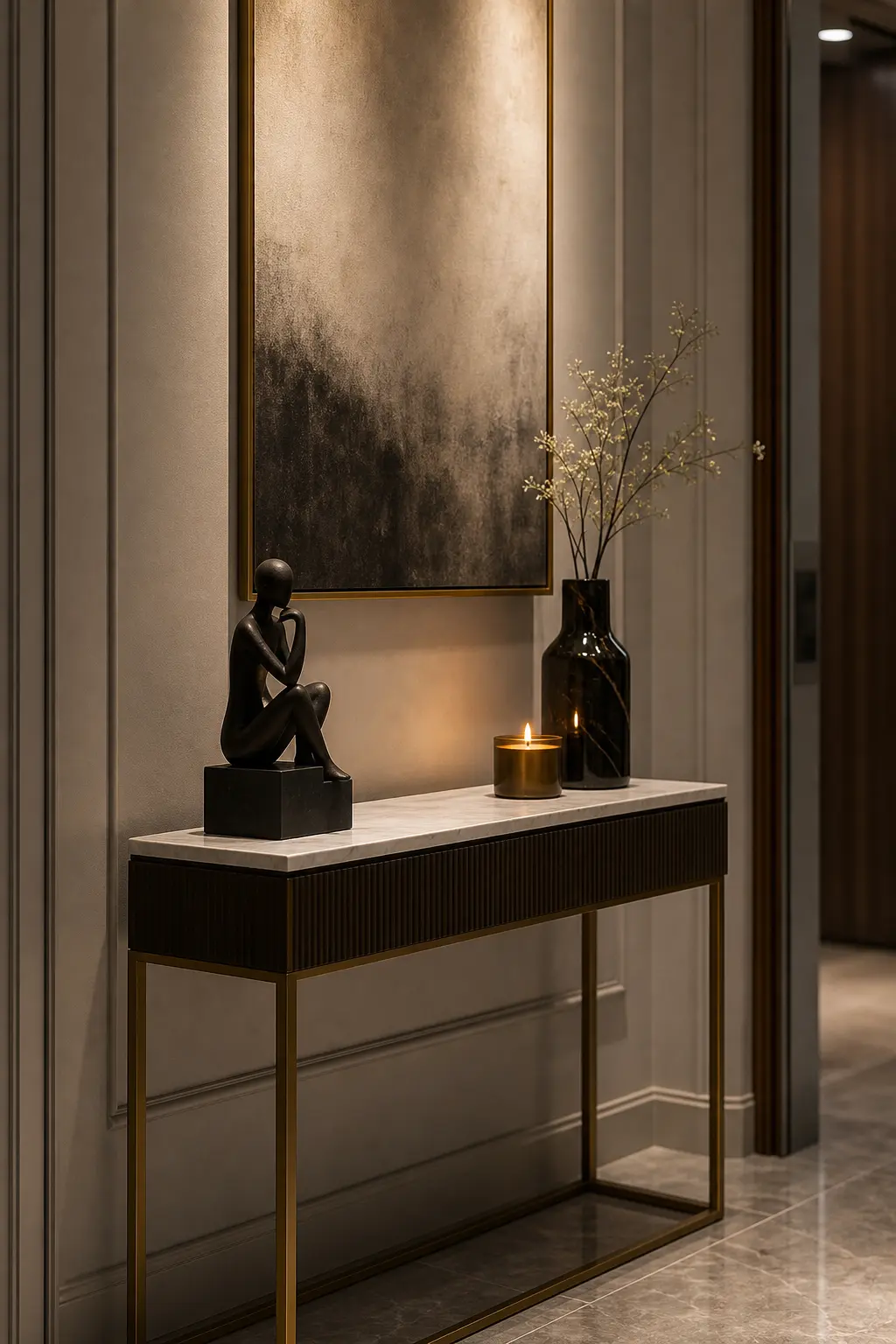 Modern Entryway Console Table Decor Ideas