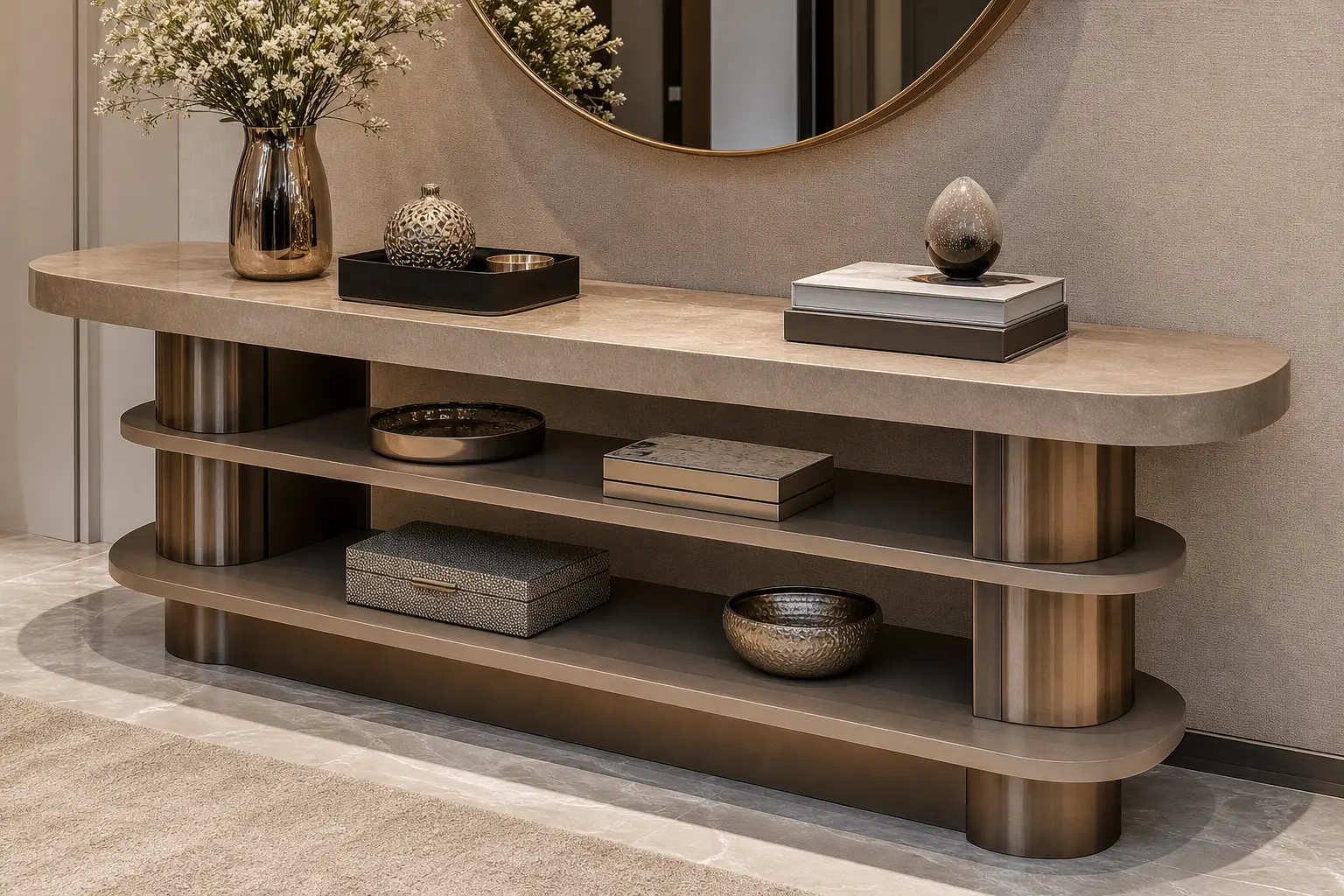 Modern Entryway Console Table Decor Ideas