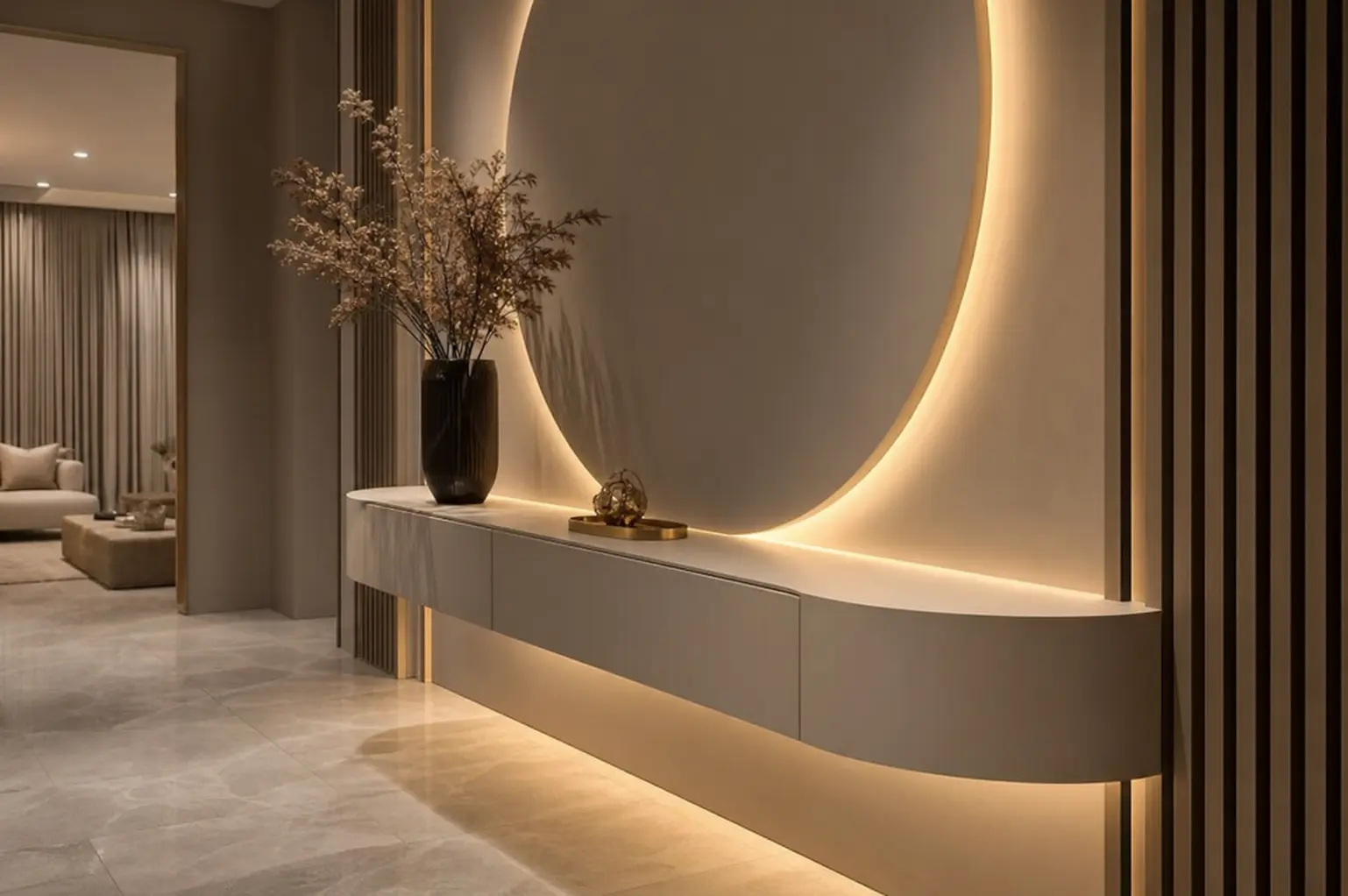 Modern Luxury Hallway Design Ideas with Floating
