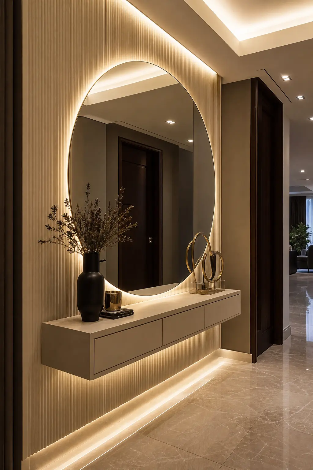 Modern Luxury Hallway Design Ideas with Floating