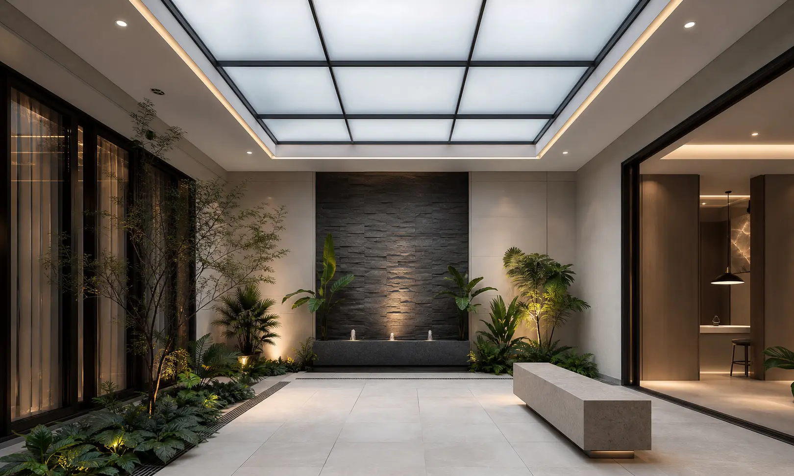 Modern Indoor Courtyard Design Ideas