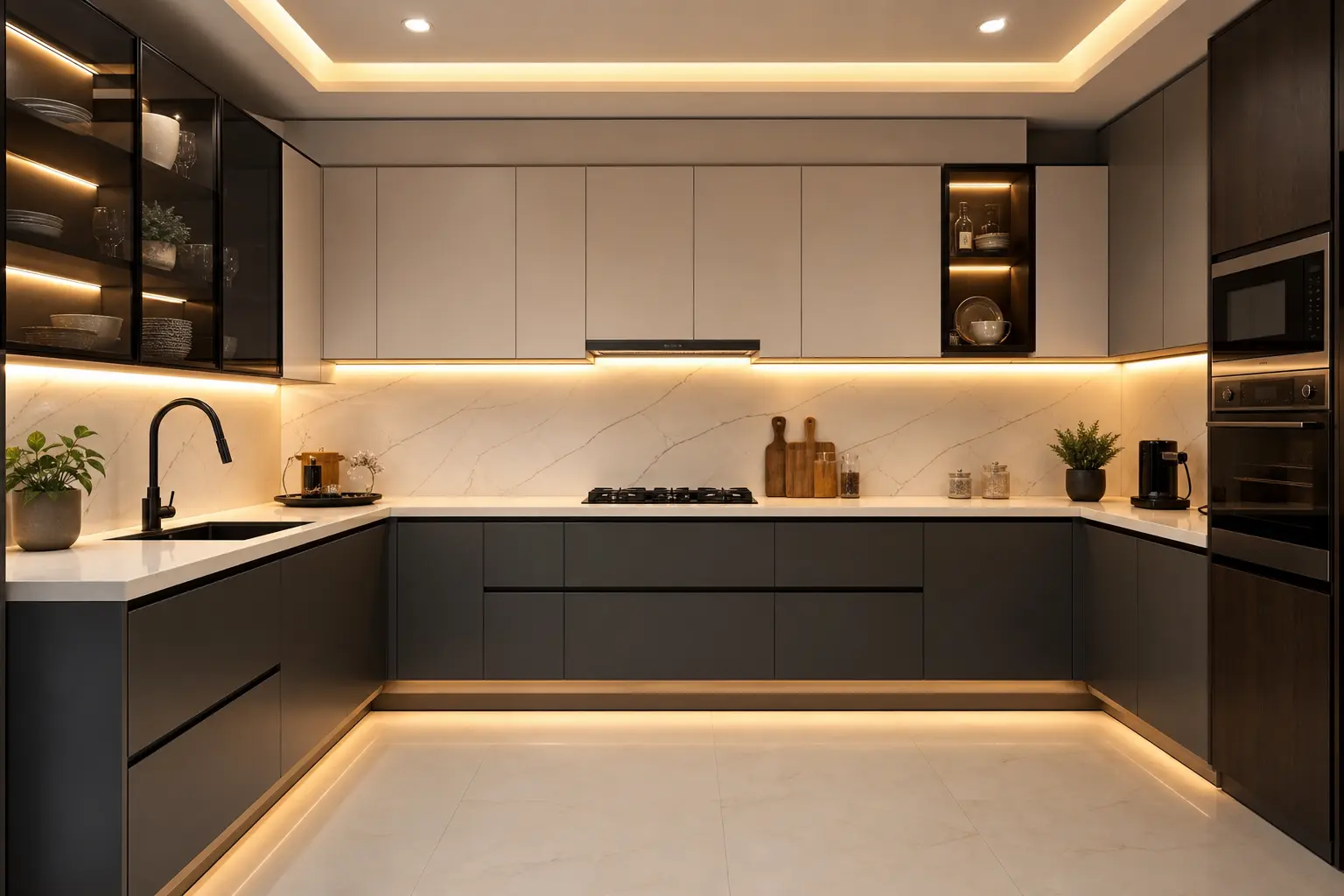 Modern Two Tone Kitchen Cabinet Ideas