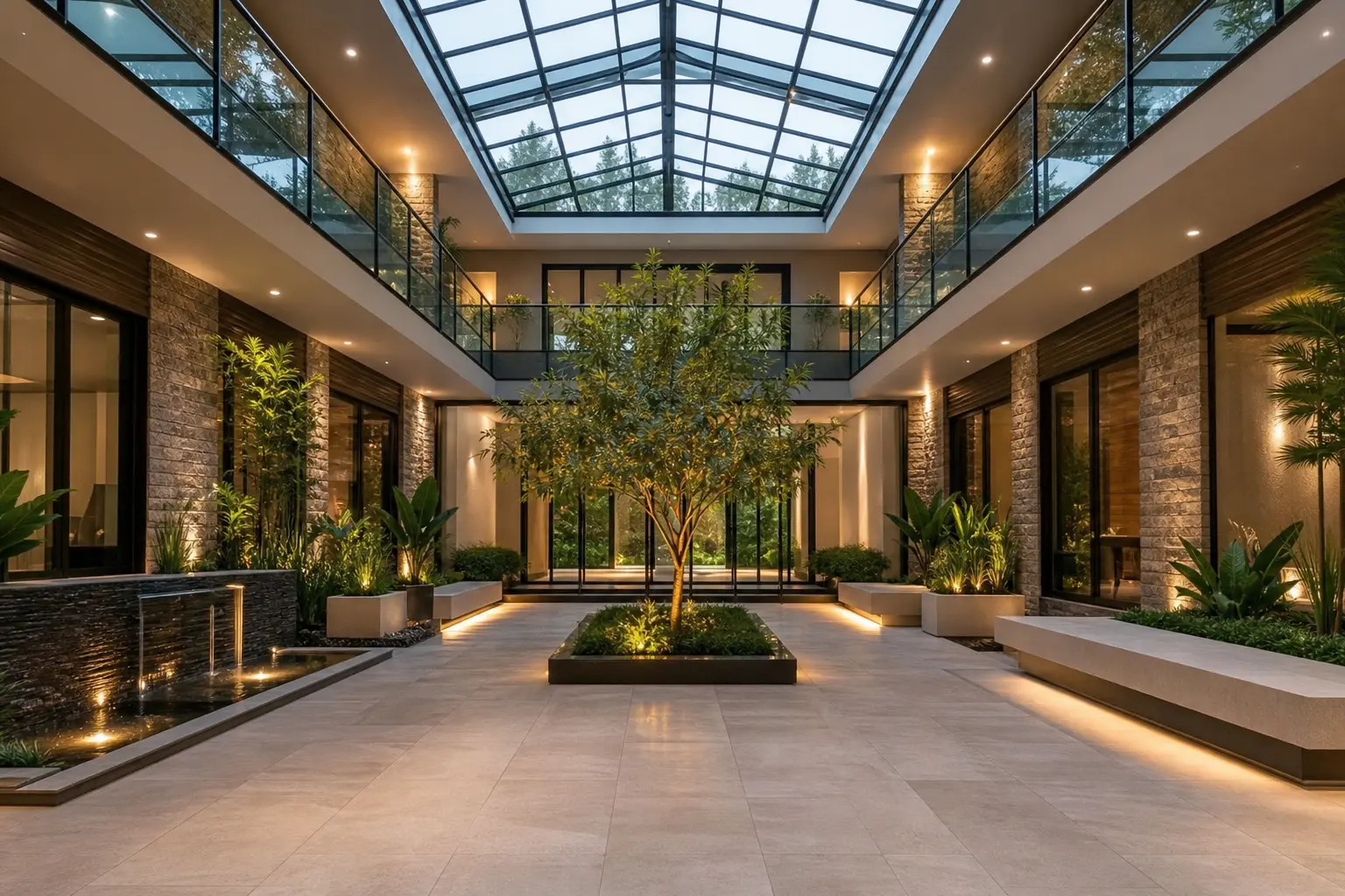 Modern Indoor Courtyard Design Ideas