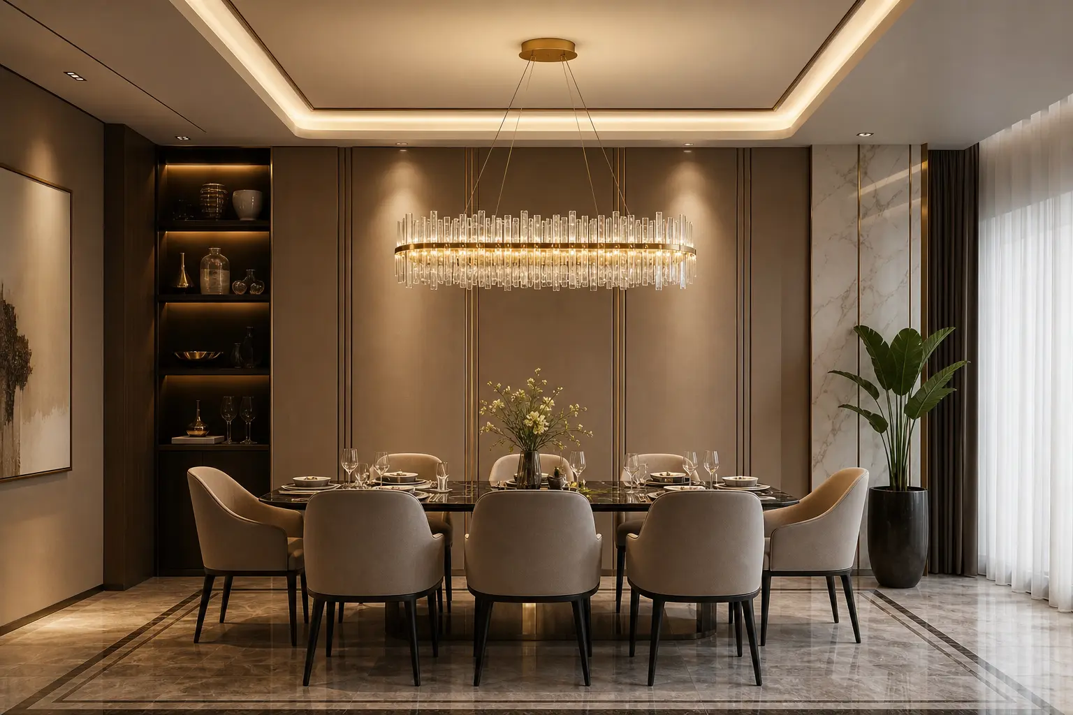 Modern Luxury Dining Room Design Ideas With LED