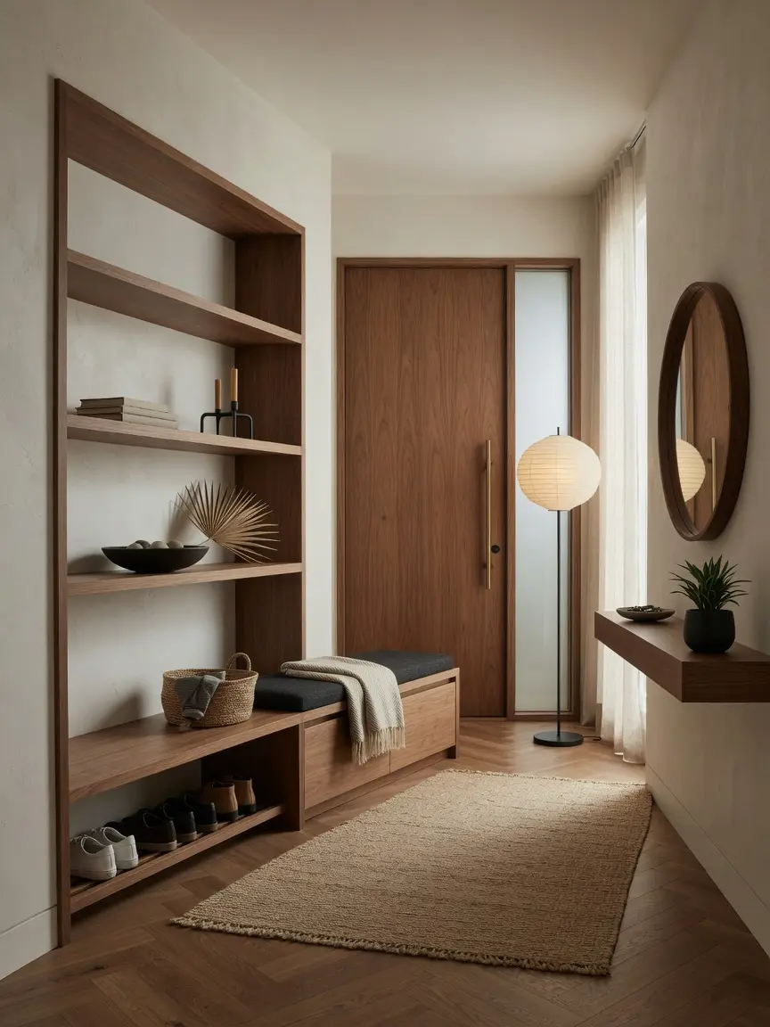 Modern Wooden Entryway Design Ideas