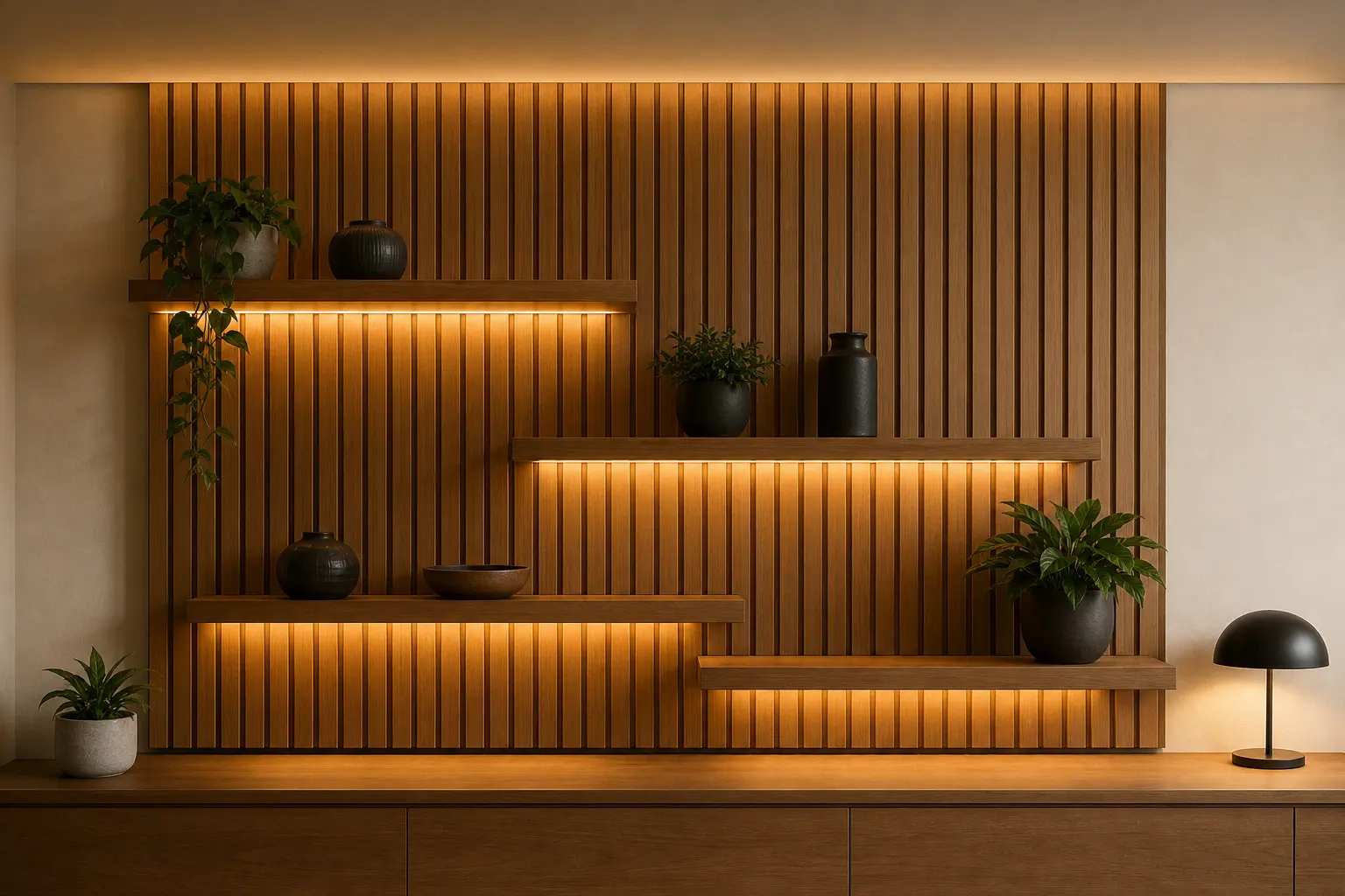 Modern Wooden Slat Wall Decor Ideas