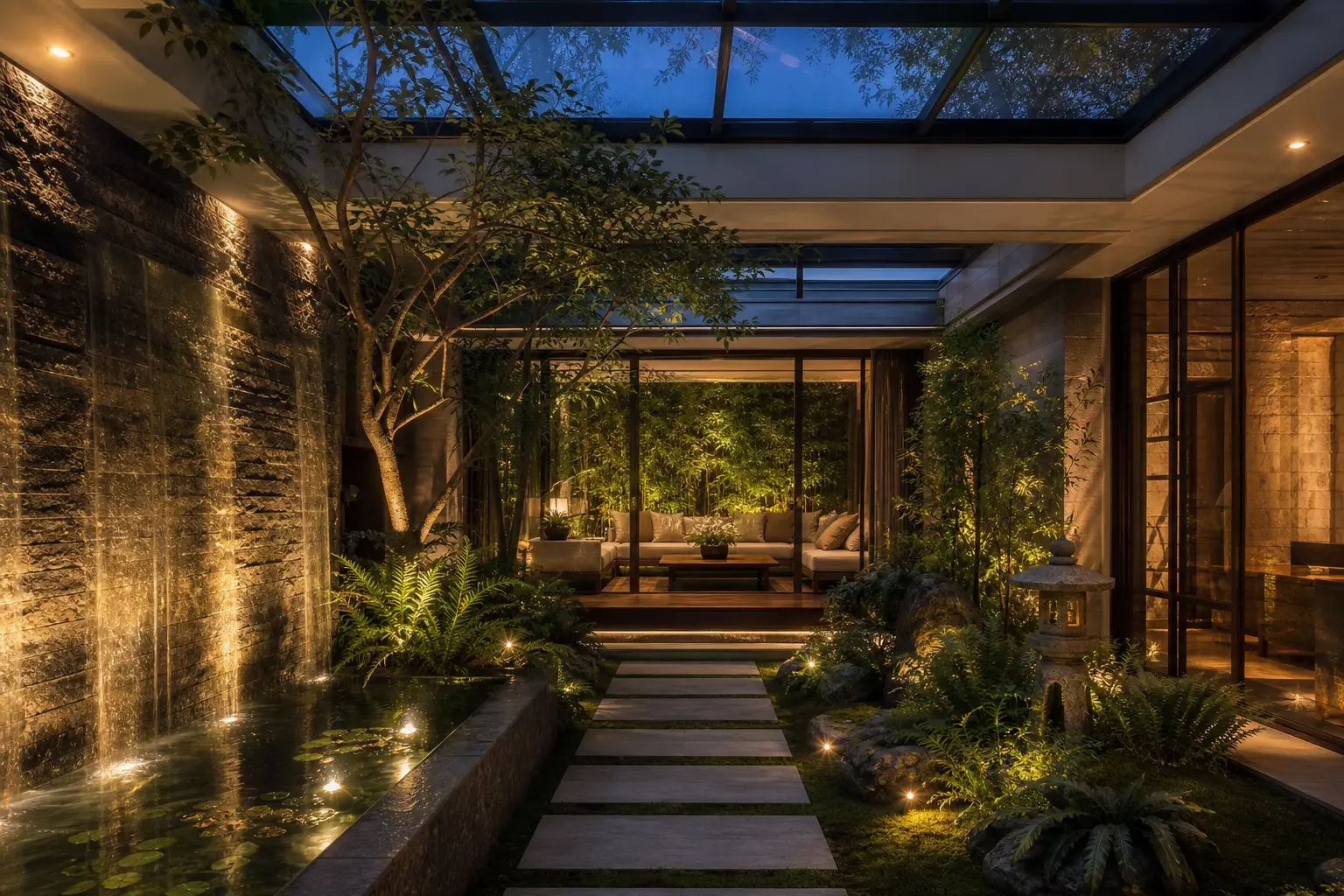 Luxury Indoor Garden Courtyard Ideas