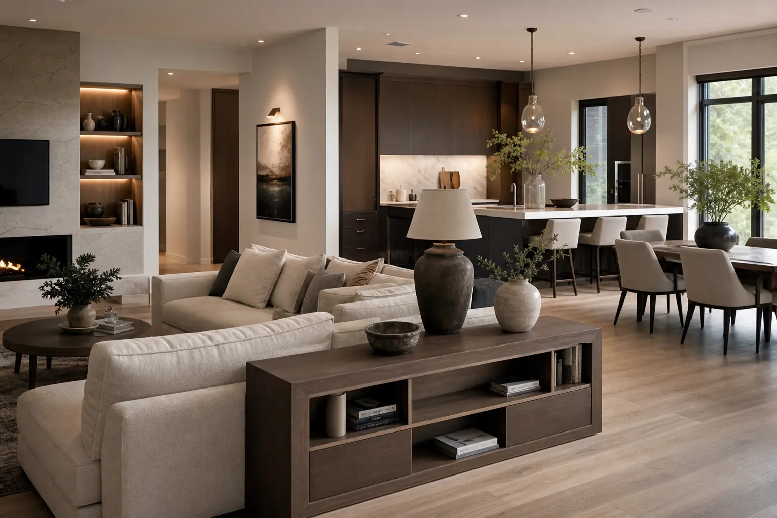 Modern Open Concept Living Room Design Ideas