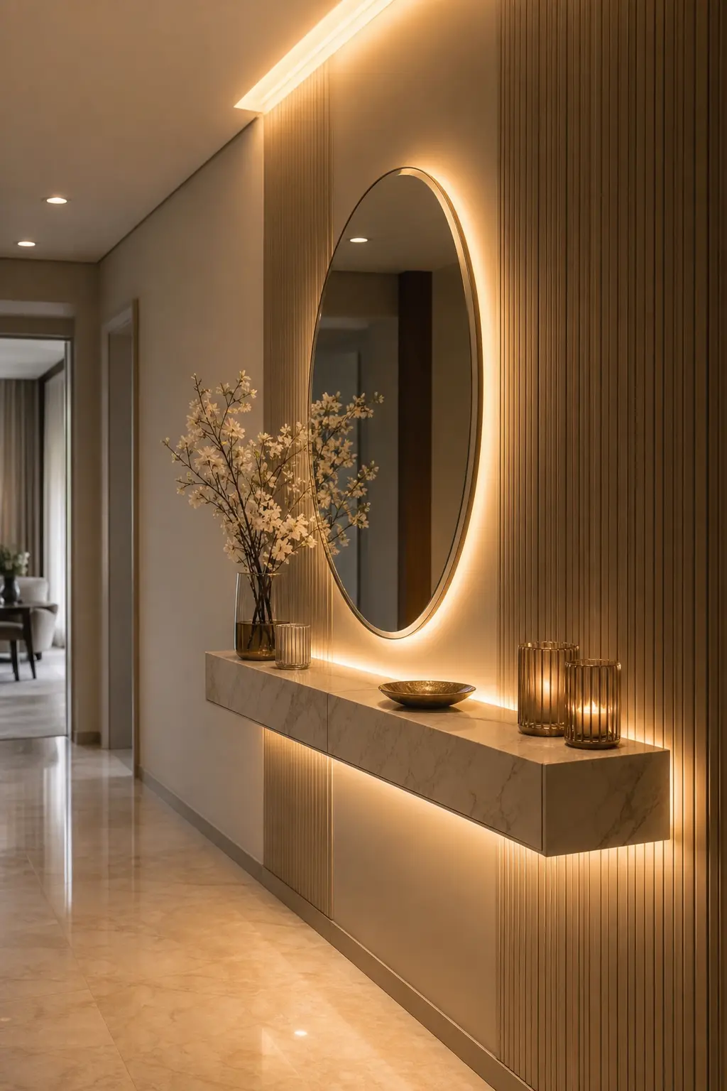 Modern Luxury Hallway Design Ideas with Floating