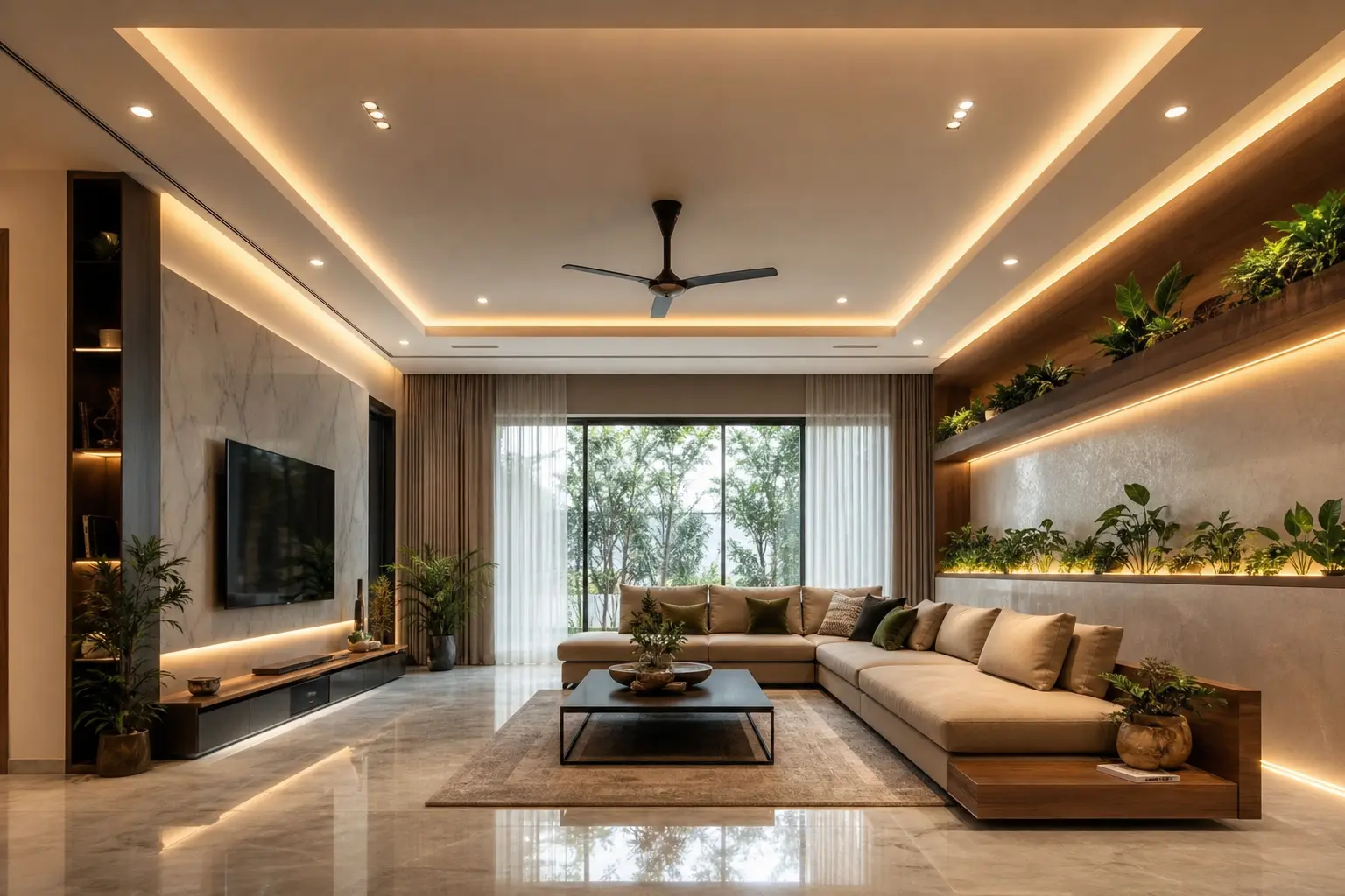 Modern Living Room Ceiling Ideas