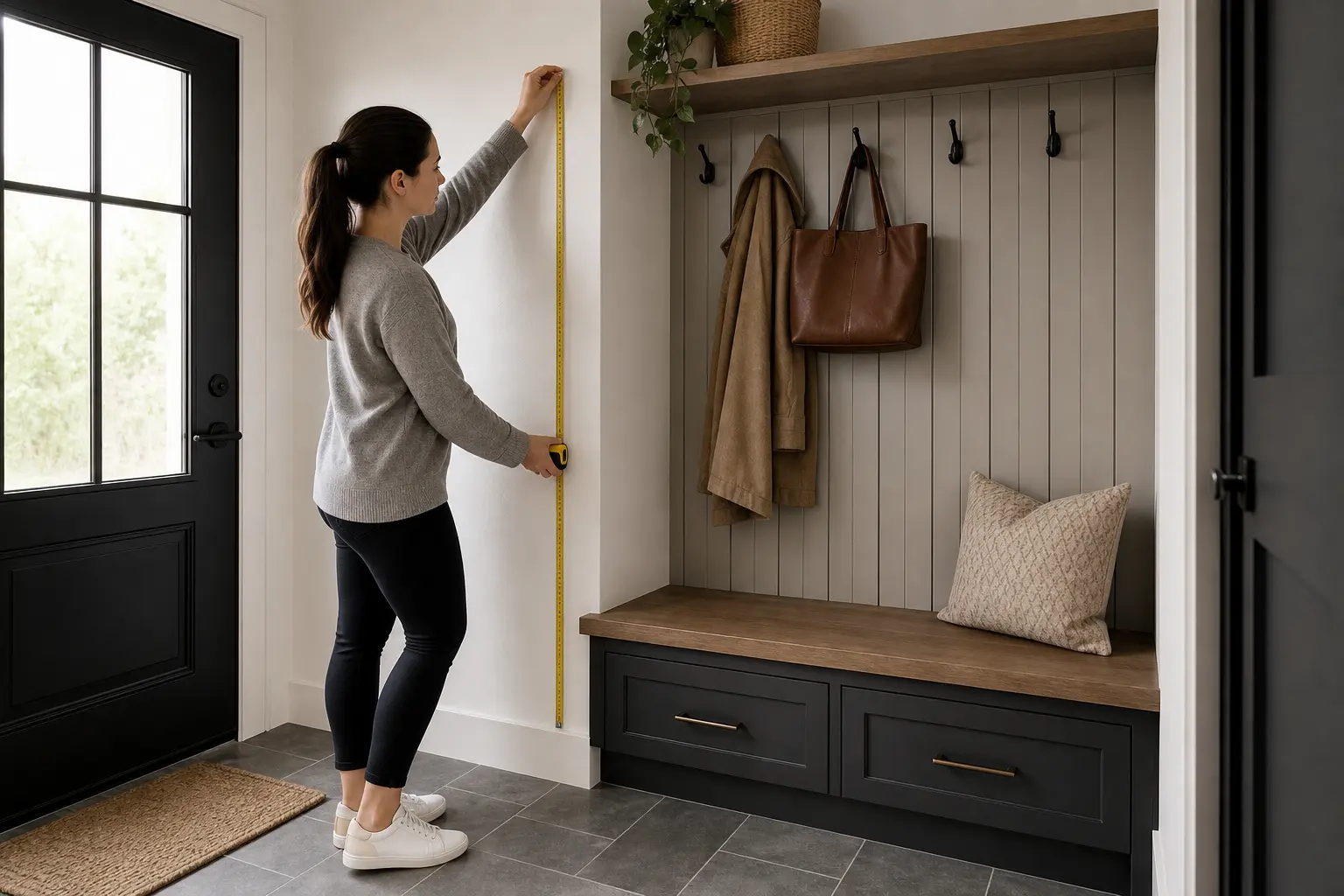 Compact Modern Mudroom and Entryway Bench Ideas
