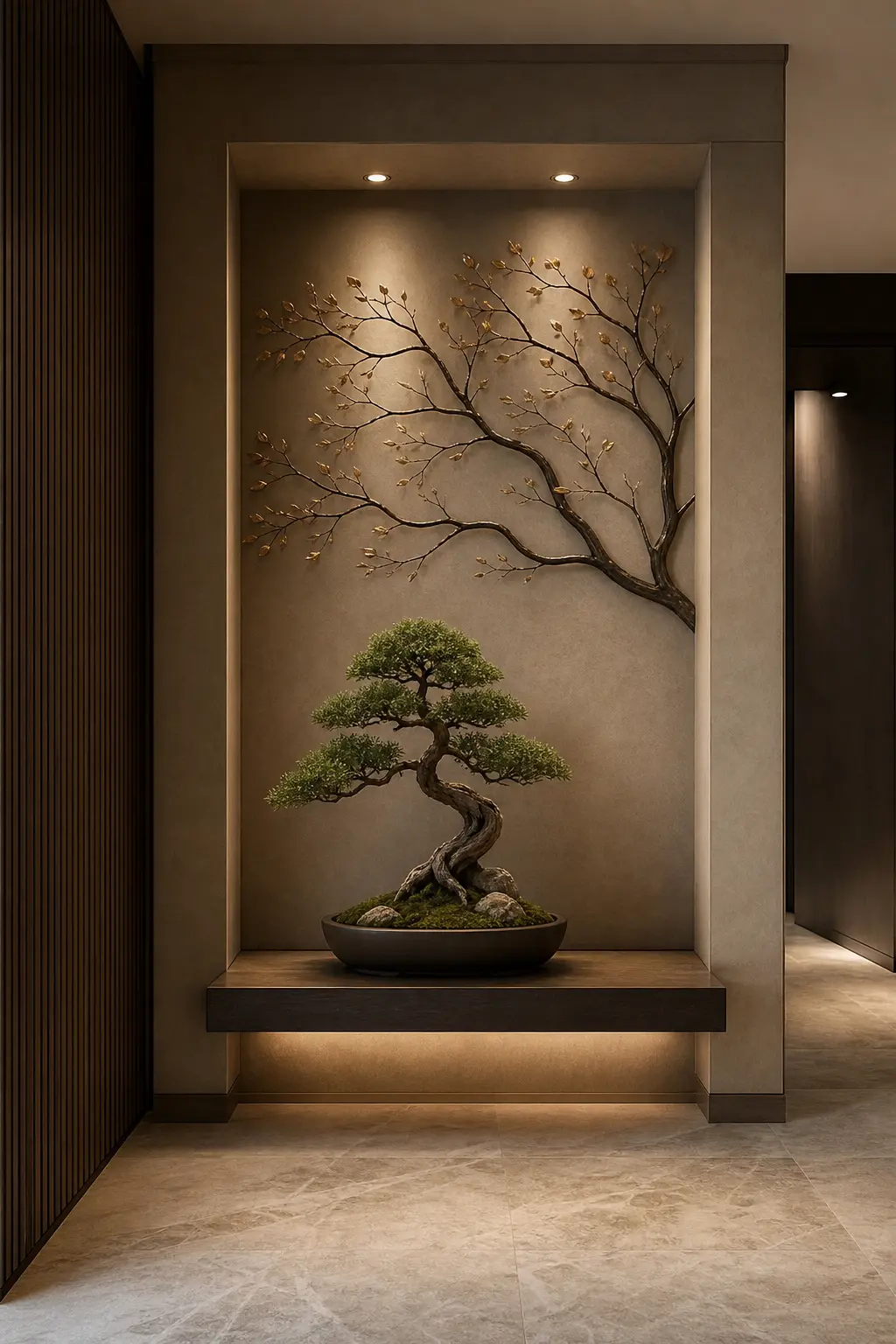 Zen Foyer Accent Wall Ideas