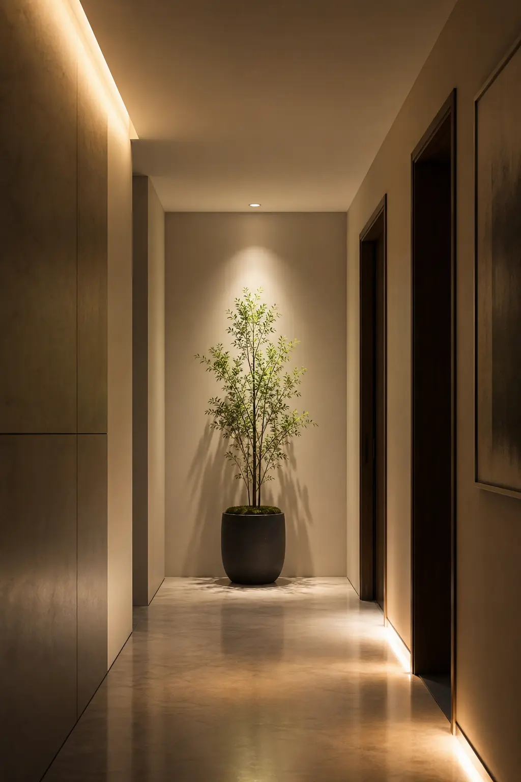 Modern Hallway Design Ideas with Indoor Plants