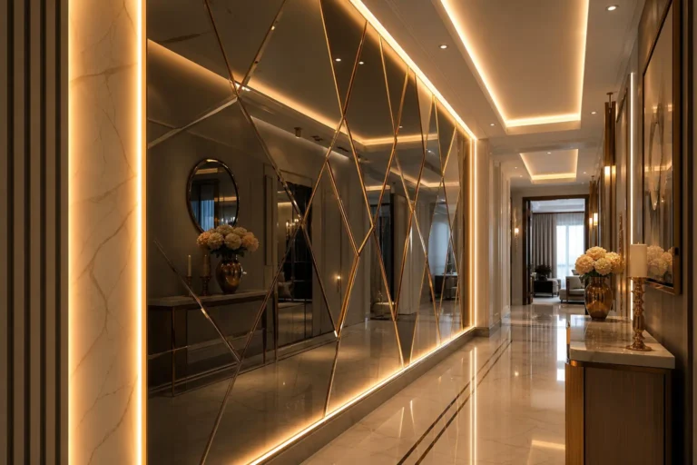 Luxurious Long Hallway Accent Wall Ideas