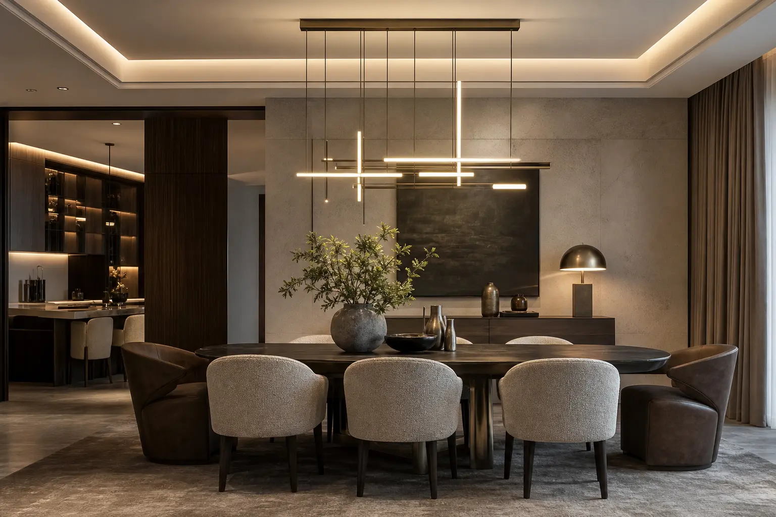 Modern Luxury Dining Room Design Ideas With LED