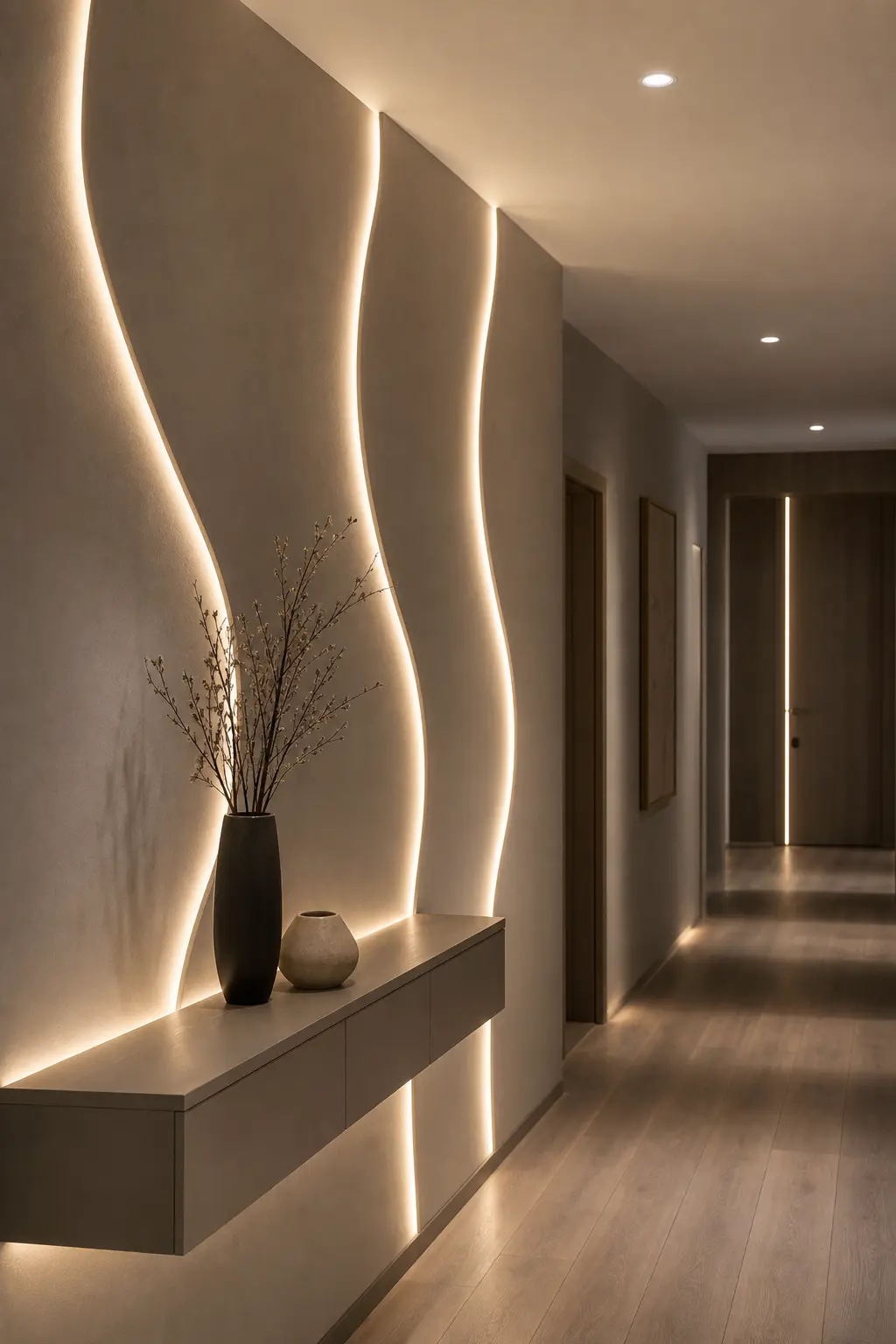 Modern Hallway Accent Wall Ideas