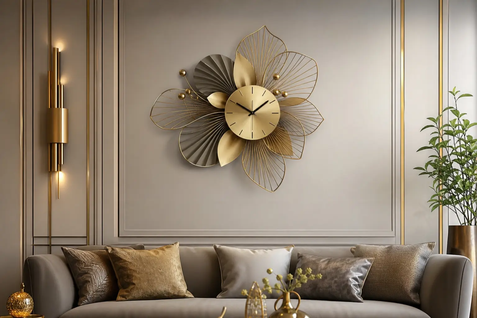 Modern Flower Wall Clock Ideas