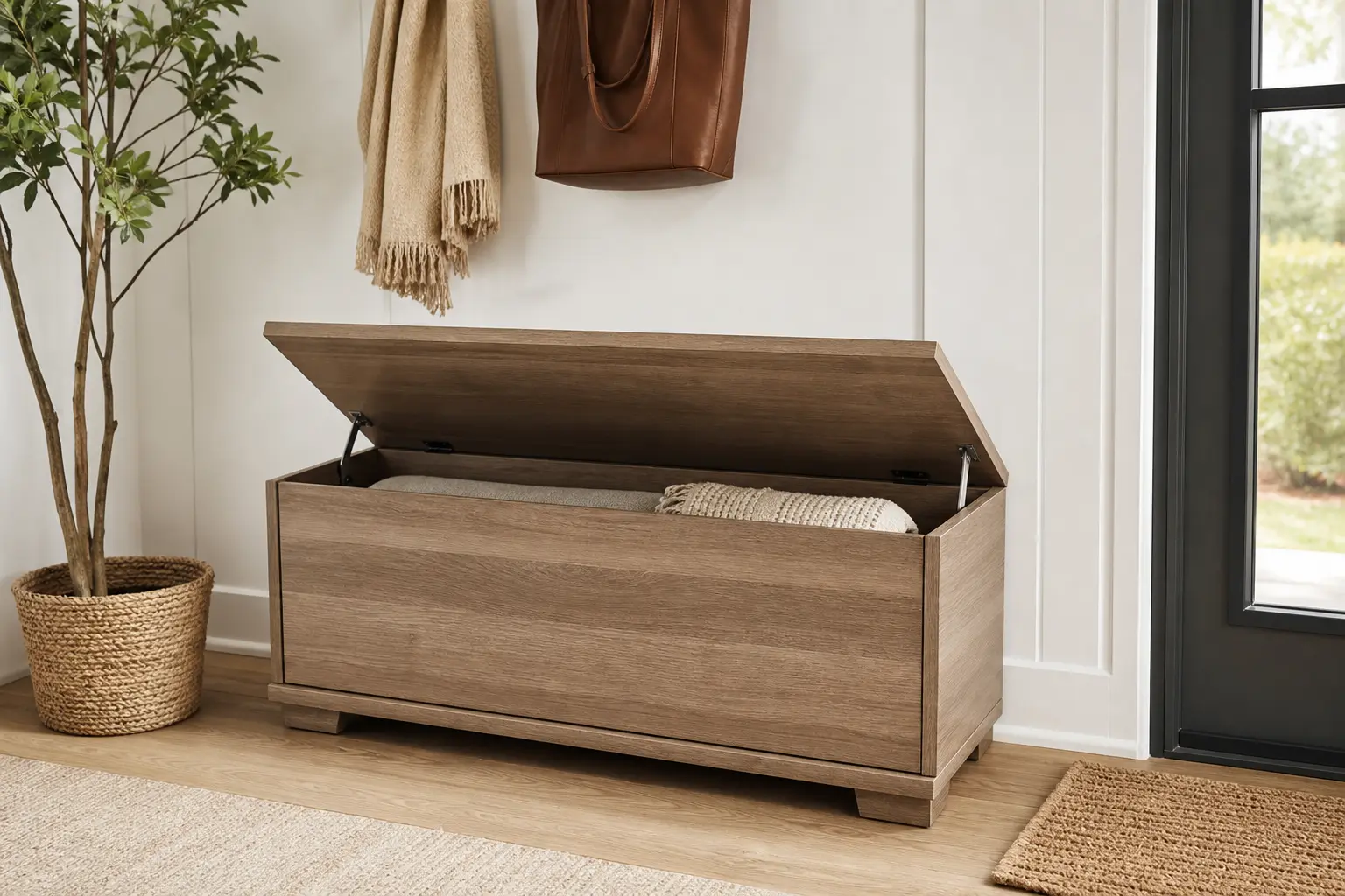 Compact Modern Mudroom and Entryway Bench Ideas