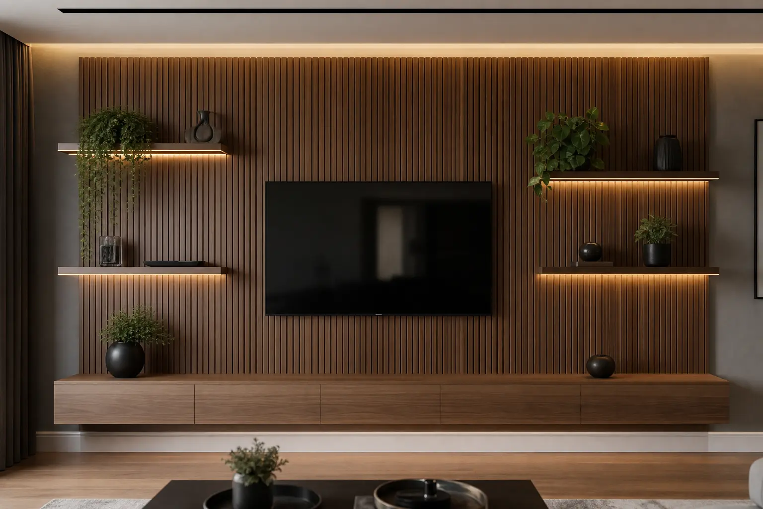 Modern Wooden Slat Wall Decor Ideas