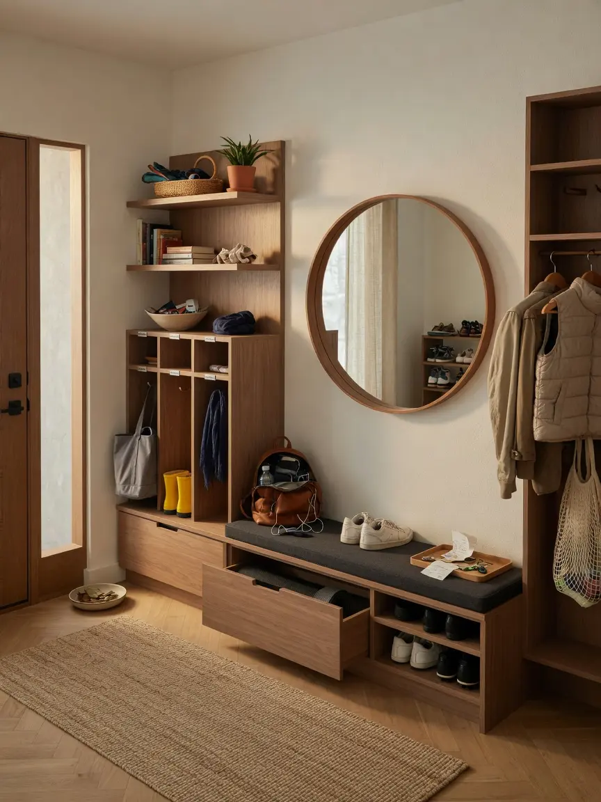 Modern Wooden Entryway Design Ideas