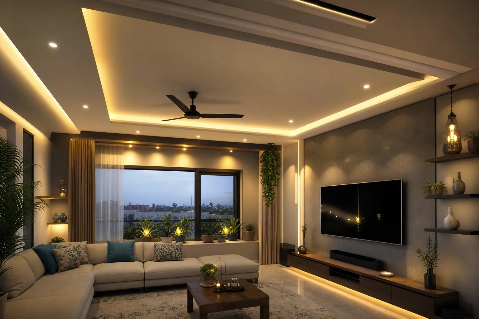 Modern Living Room Ceiling Ideas