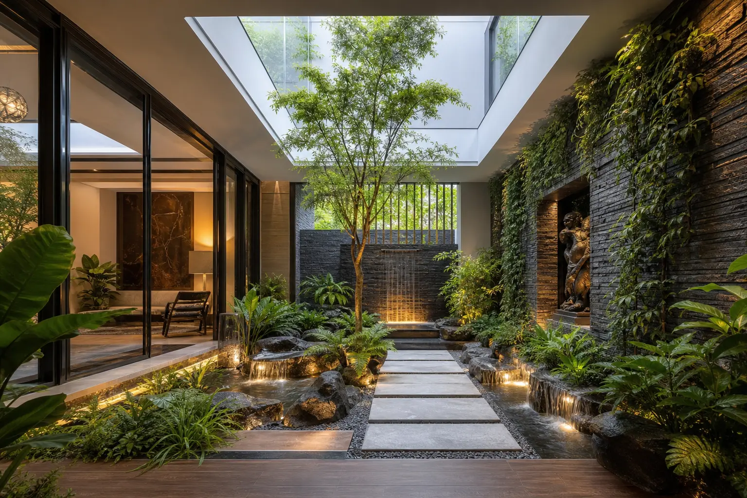 Luxury Indoor Garden Courtyard Ideas