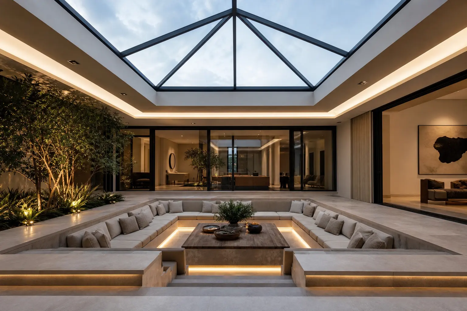 Modern Indoor Courtyard Design Ideas