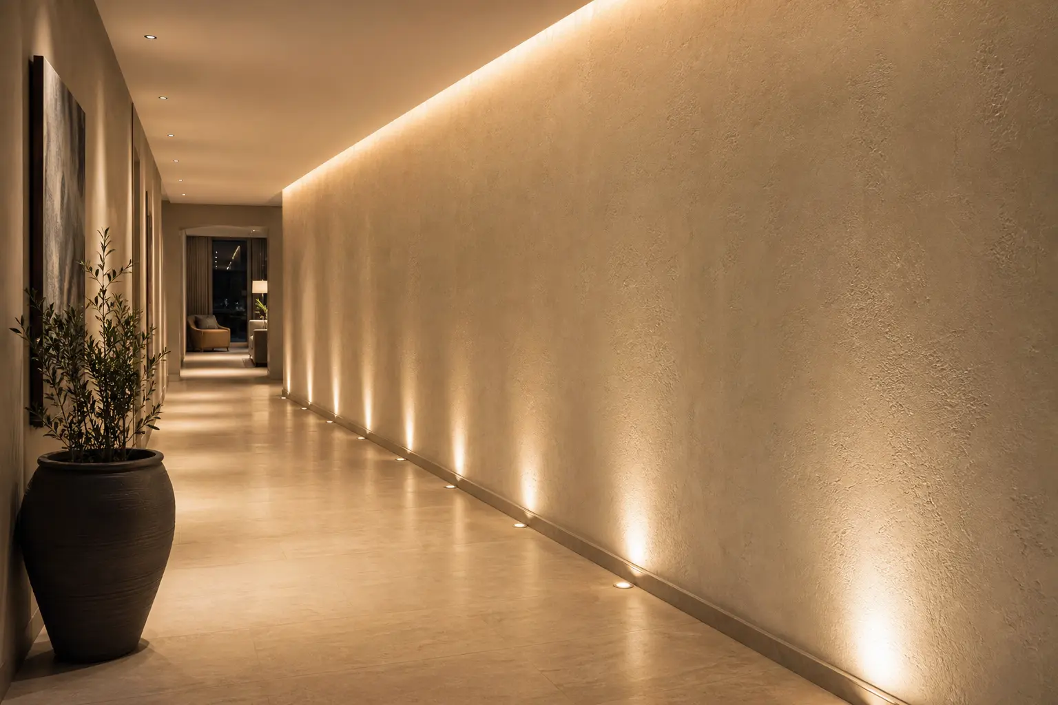 Luxurious Long Hallway Accent Wall Ideas